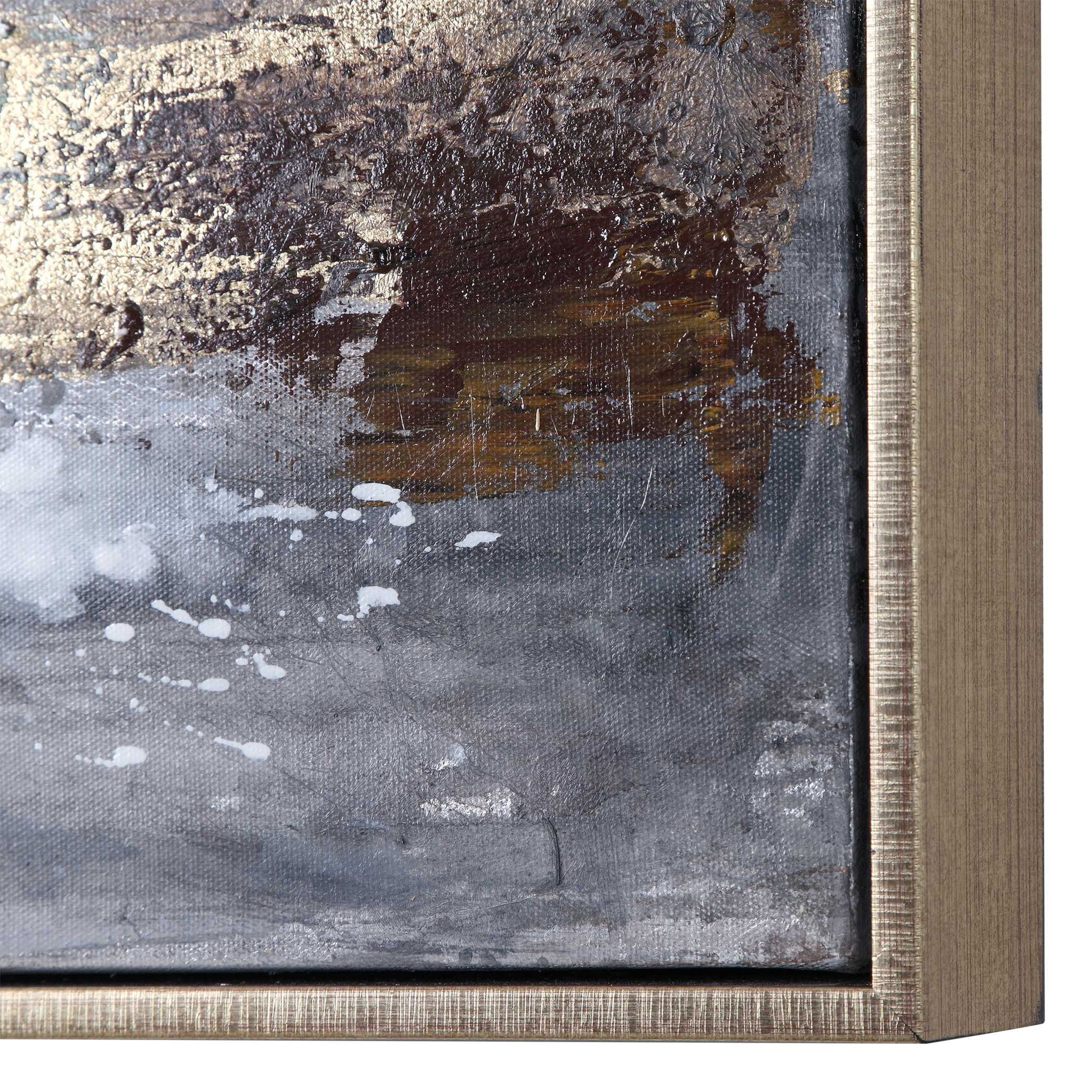 Dawn To Dusk - Hand Painted Art - Blue