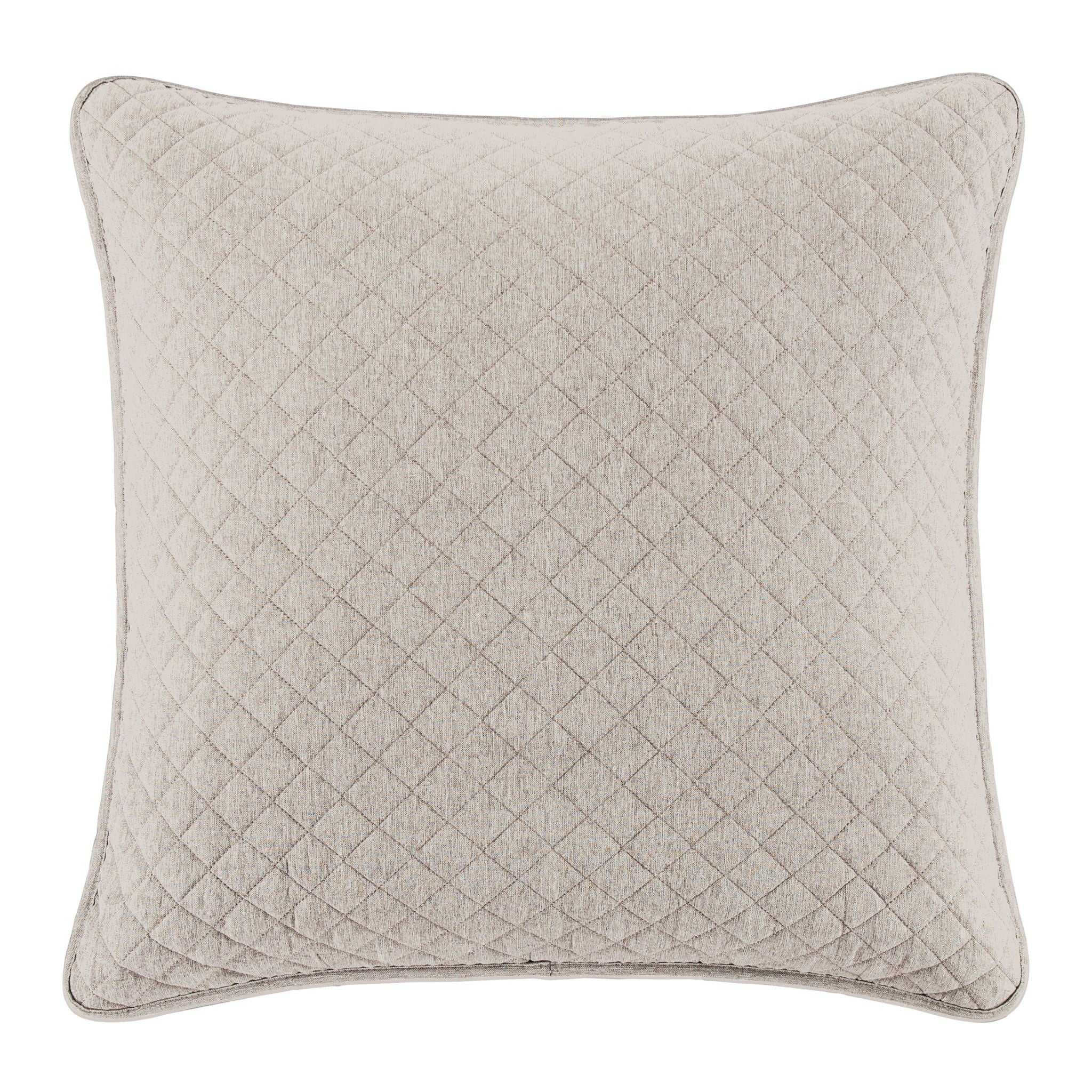 Anna - Diamond Quilted Euro Sham - Light Tan