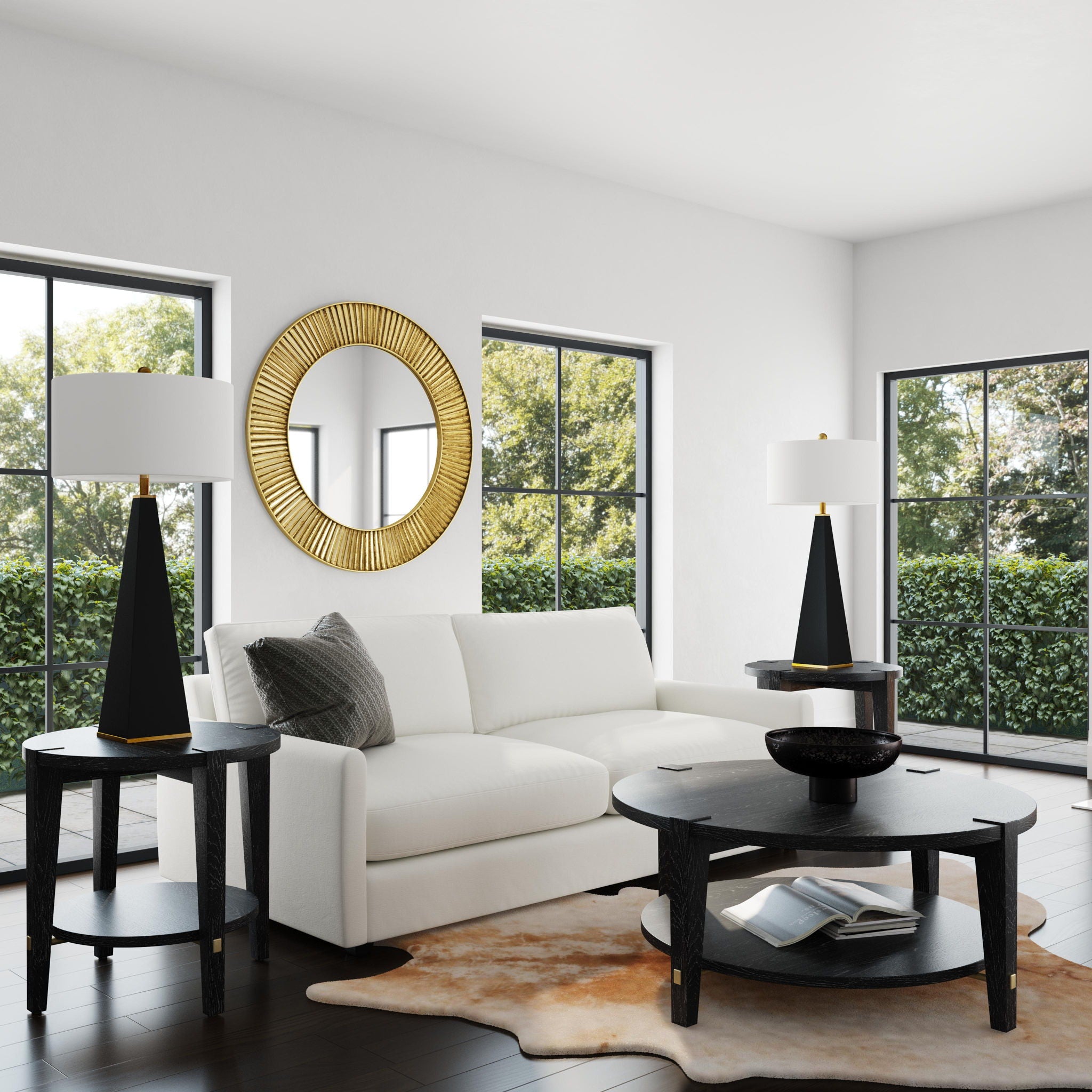 Whitfield - Round End Table - Black