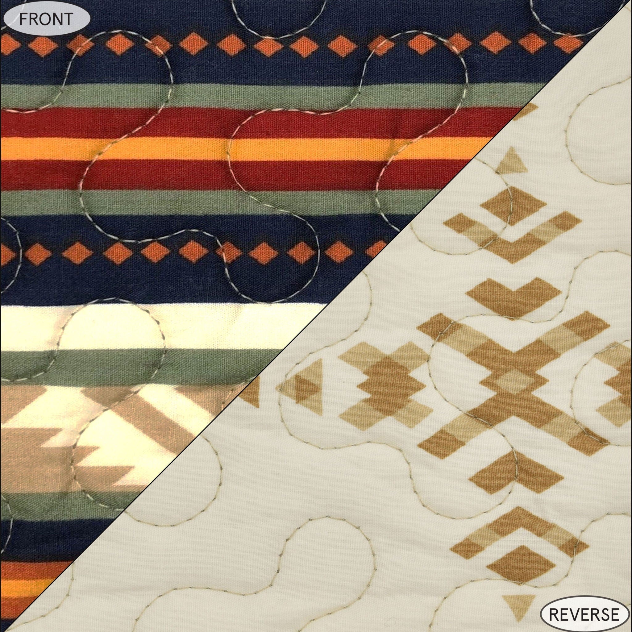 Del Sol - King Reversible Quilt Set (Set of 3) - Multi Color