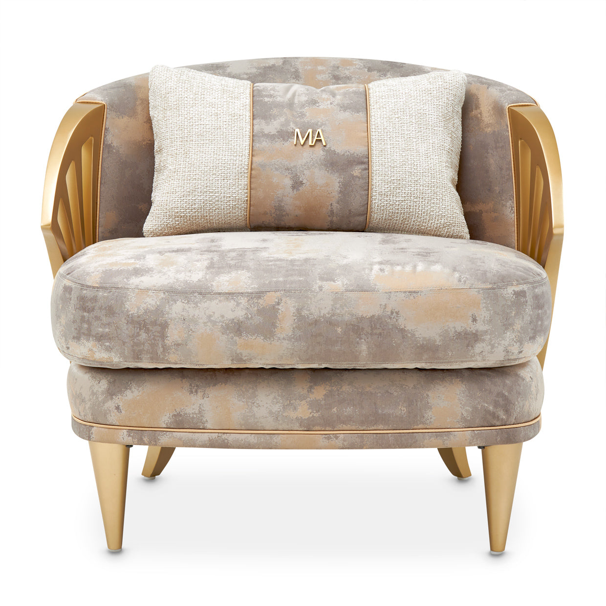 La Terrazza Accent Chair - Cappuccino/Light Champagne