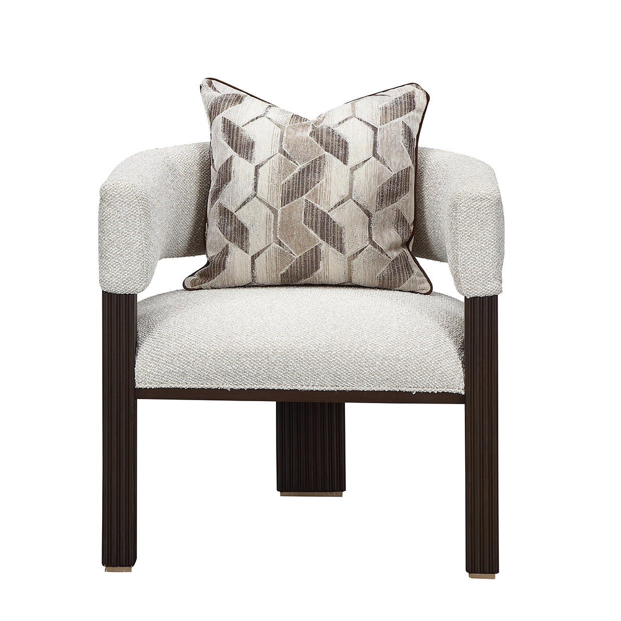 West Kensington Accent Chair - Buff/Medium Espresso