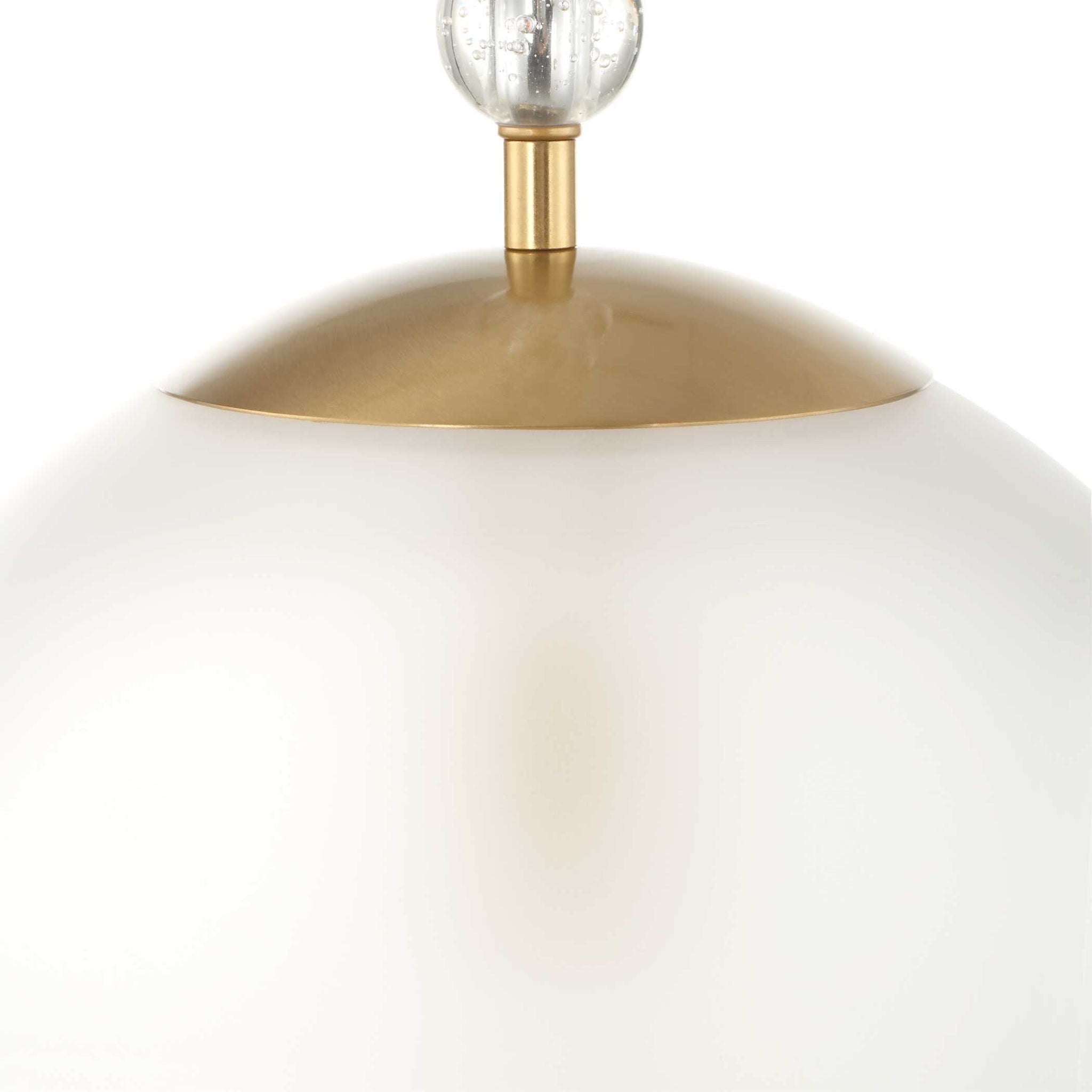 Ripple - 1 Light Frost Glass Pendant - Gold