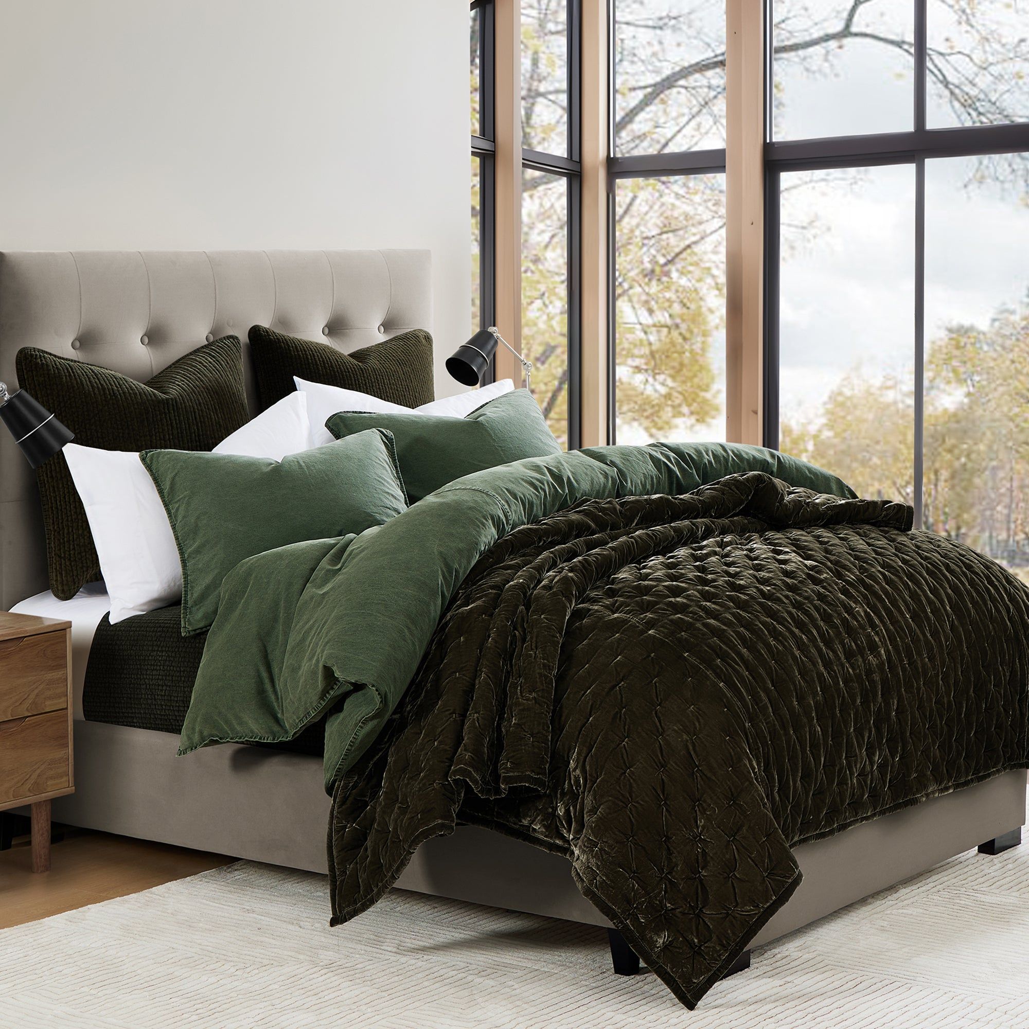 Cotton Canvas - Queen Stonewashed Duvet Cover Set (Set of 3) - Duffle Bag