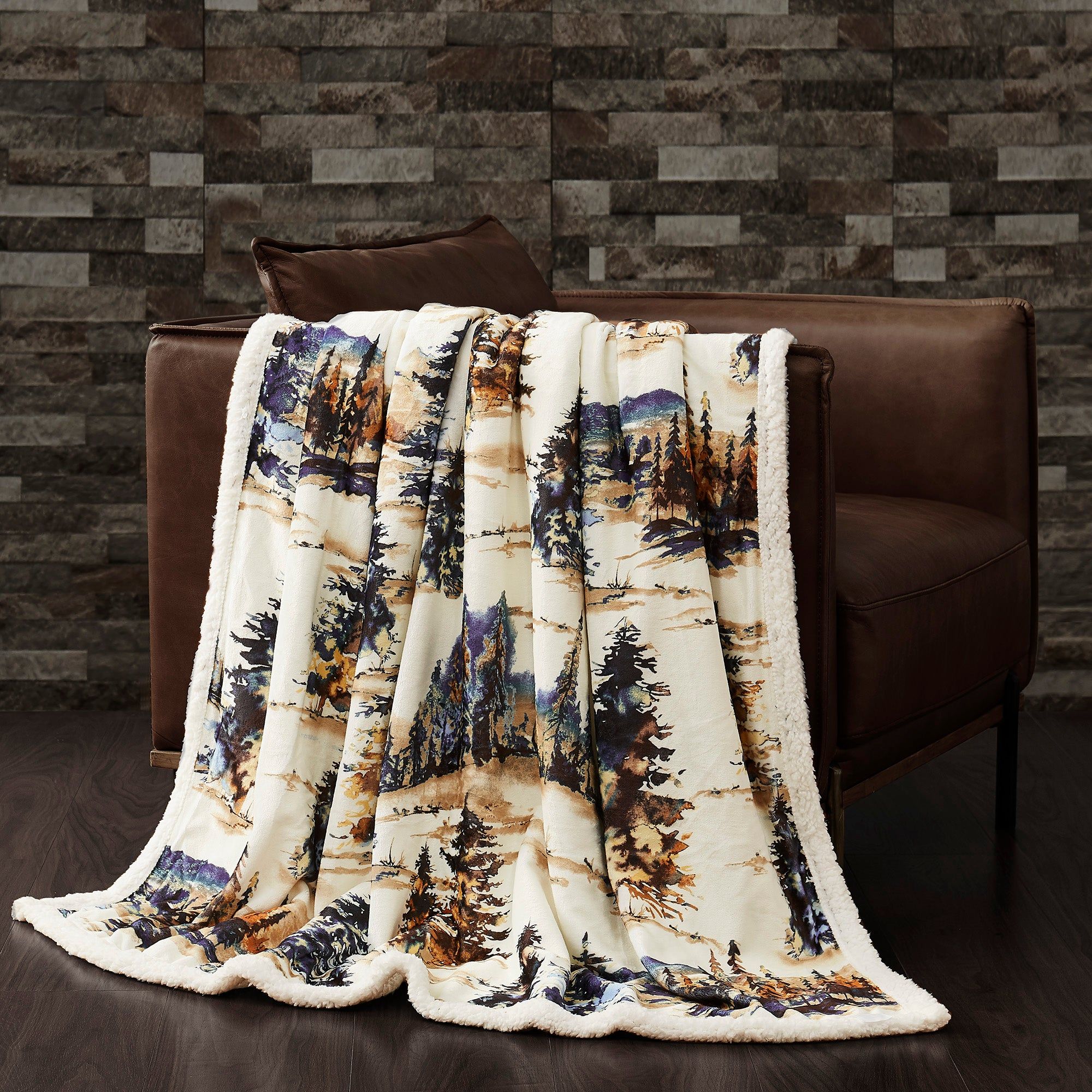 Campfire - Acadia Campfire Sherpa Throw 6 Per Carton - Copper