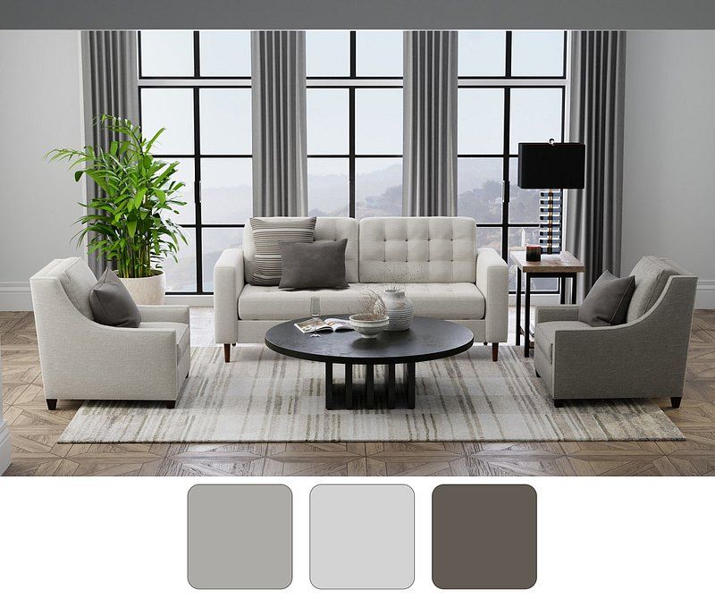RICHMOND Collection - 39R3F Gray/White