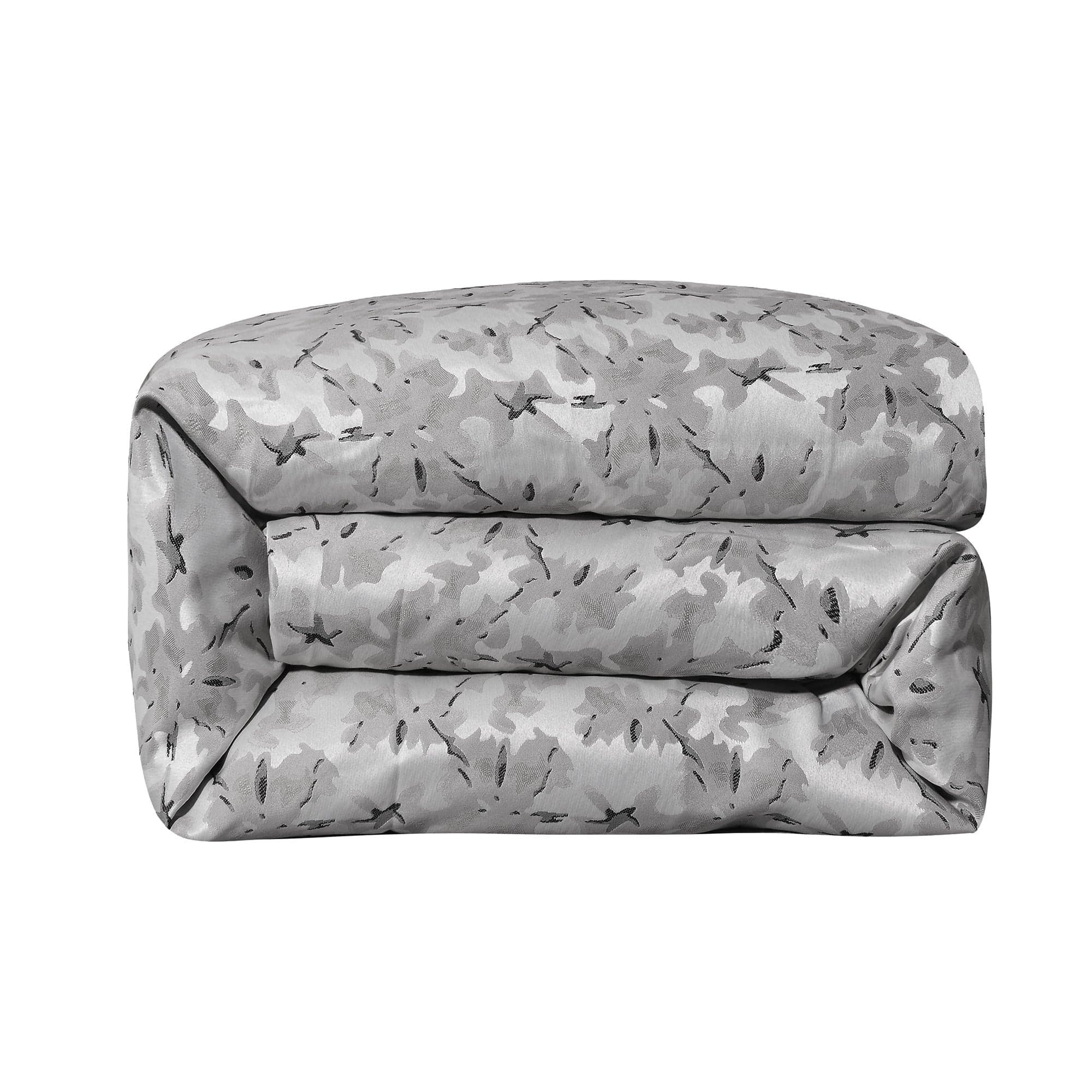 Warshack Inkblot - Queen Duvet Cover Set (1 Duvet, 2 Standard Shams) - Gray