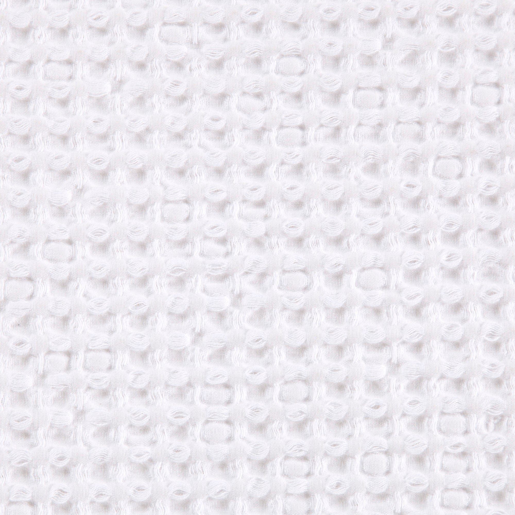 Stonewashed Cotton Waffle Weave - King Duvet Cover Set (Set of 3) - White