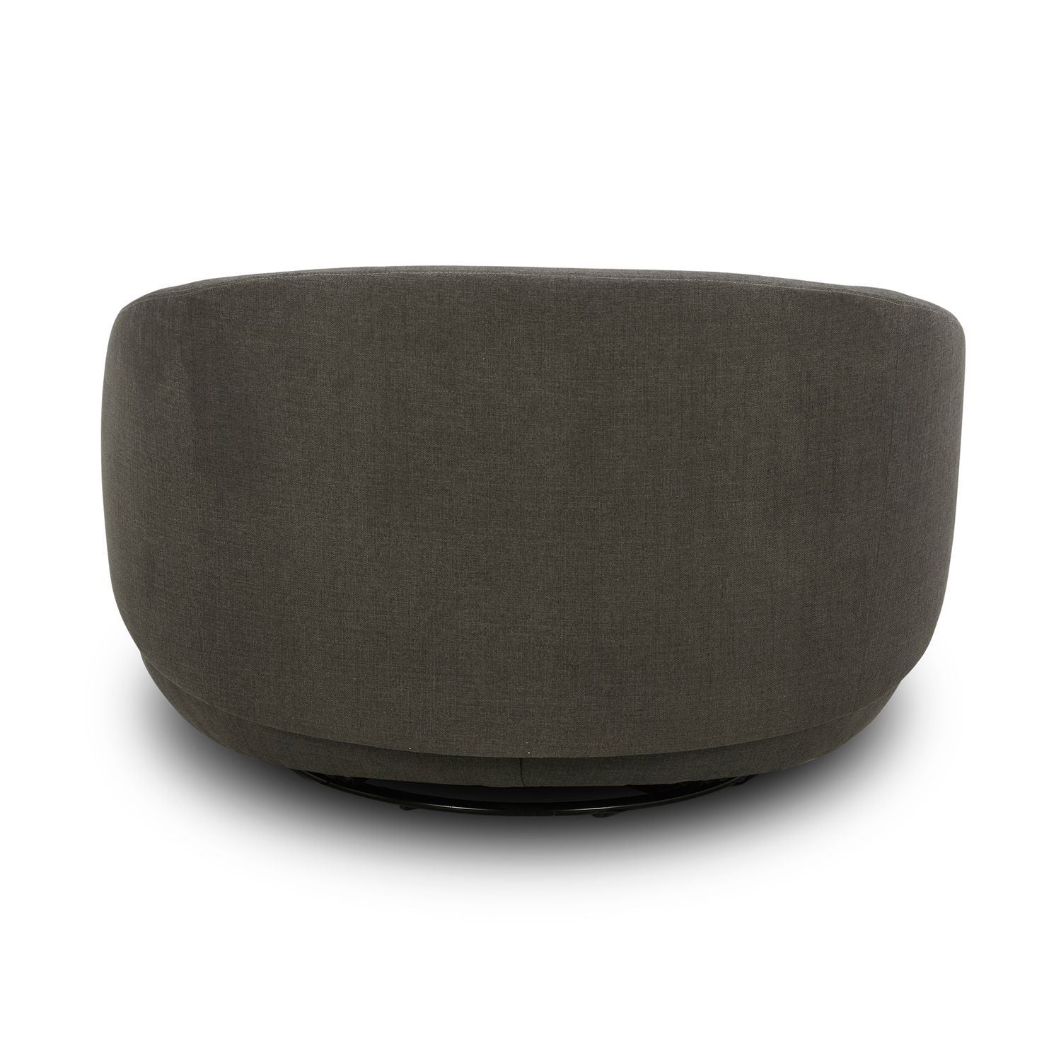 Haley - Upholstered Swivel Cuddler Chair - Charcoal