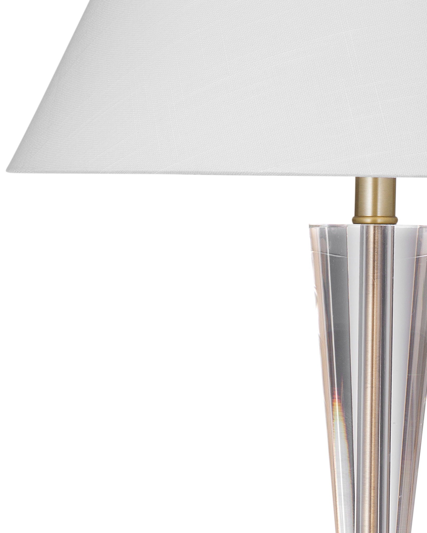 Devon - Table Lamp - Clear / Brushed Gold