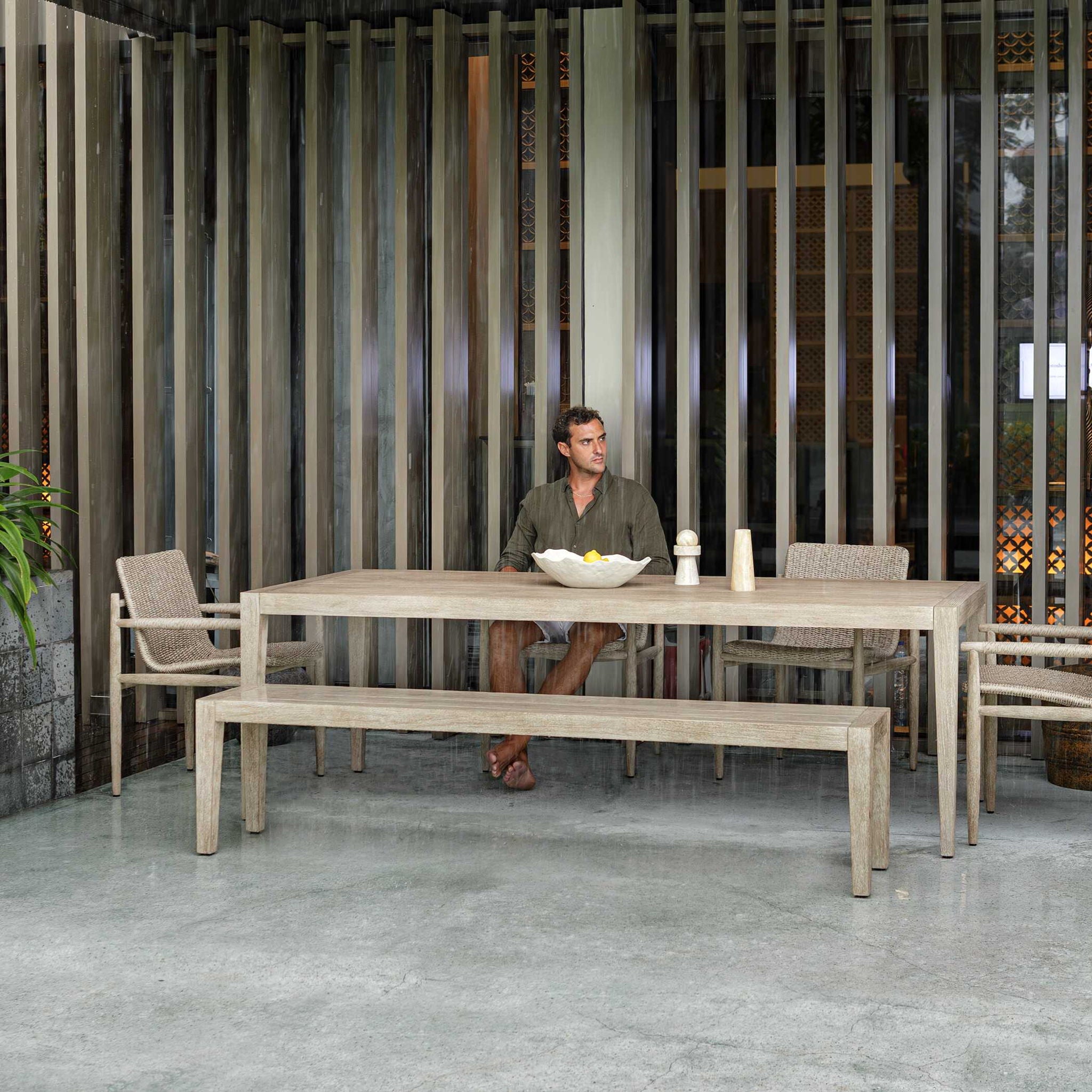 Kirkham - Wooden Outdoor Dining Table - Woodtone