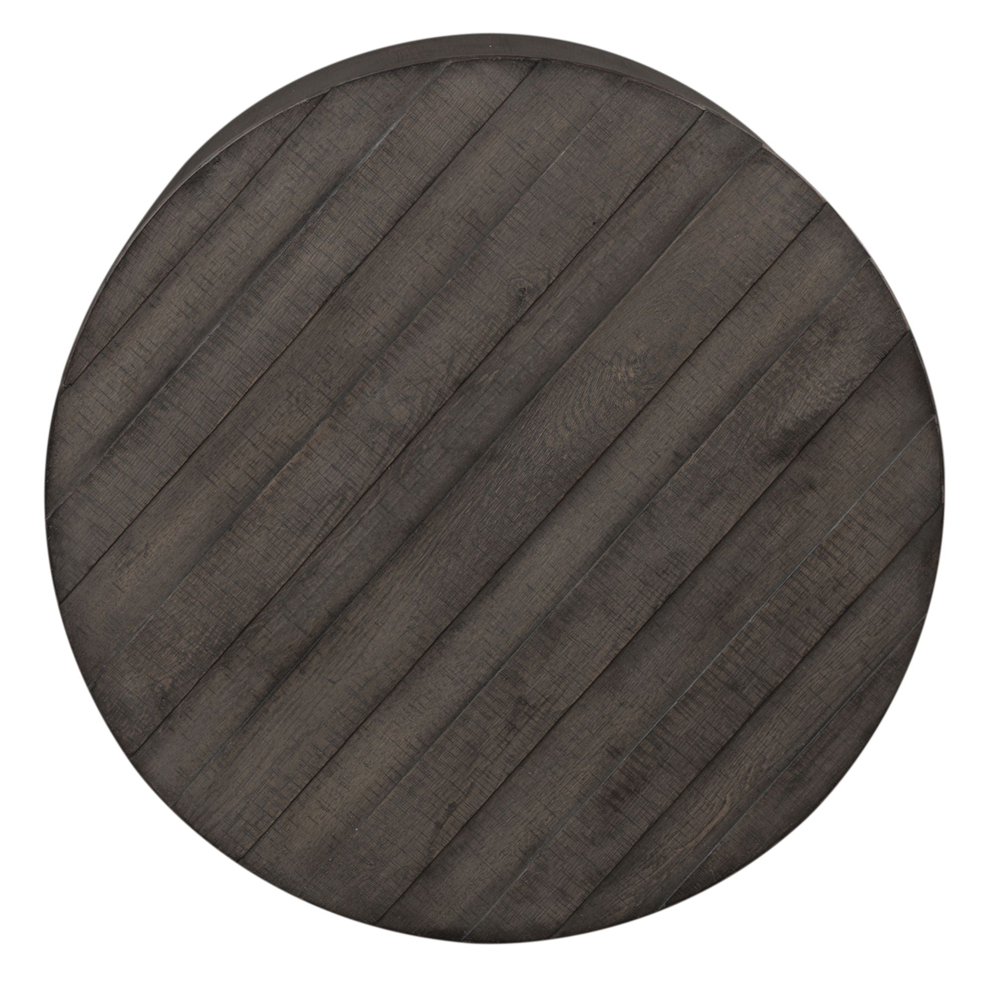 Modern Farmhouse - Drum Cocktail Table - Dusty Charcoal