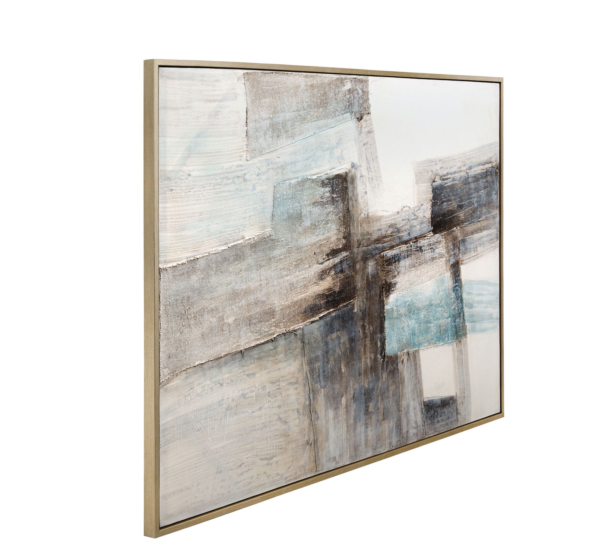 Framed Canvas Quiet Structure - Silver