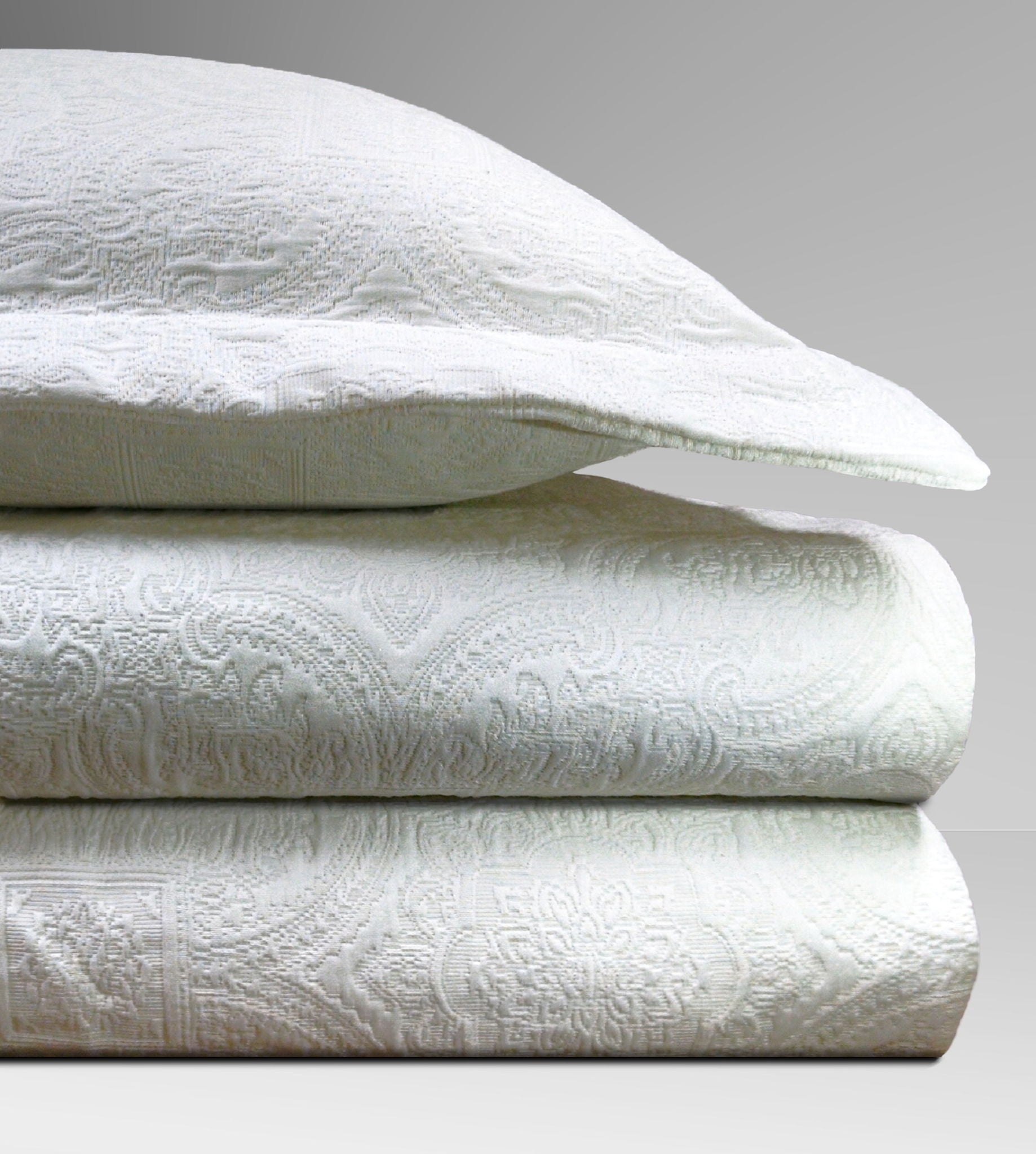 Matelasse - Queen Duvet Cover Set (Set of 3) - Ivory