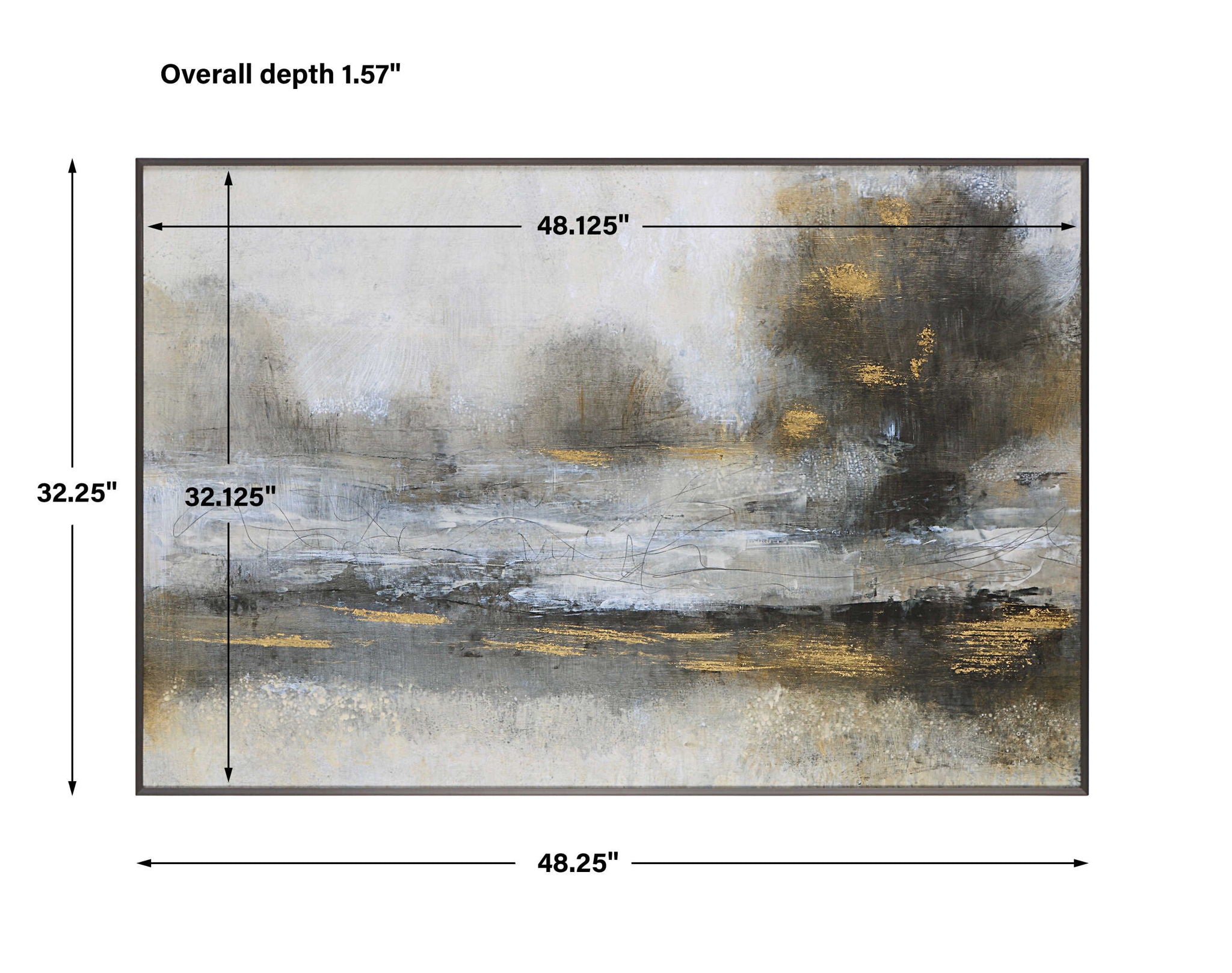 Gilt - Misty Landscape Framed Print - Pearl Silver