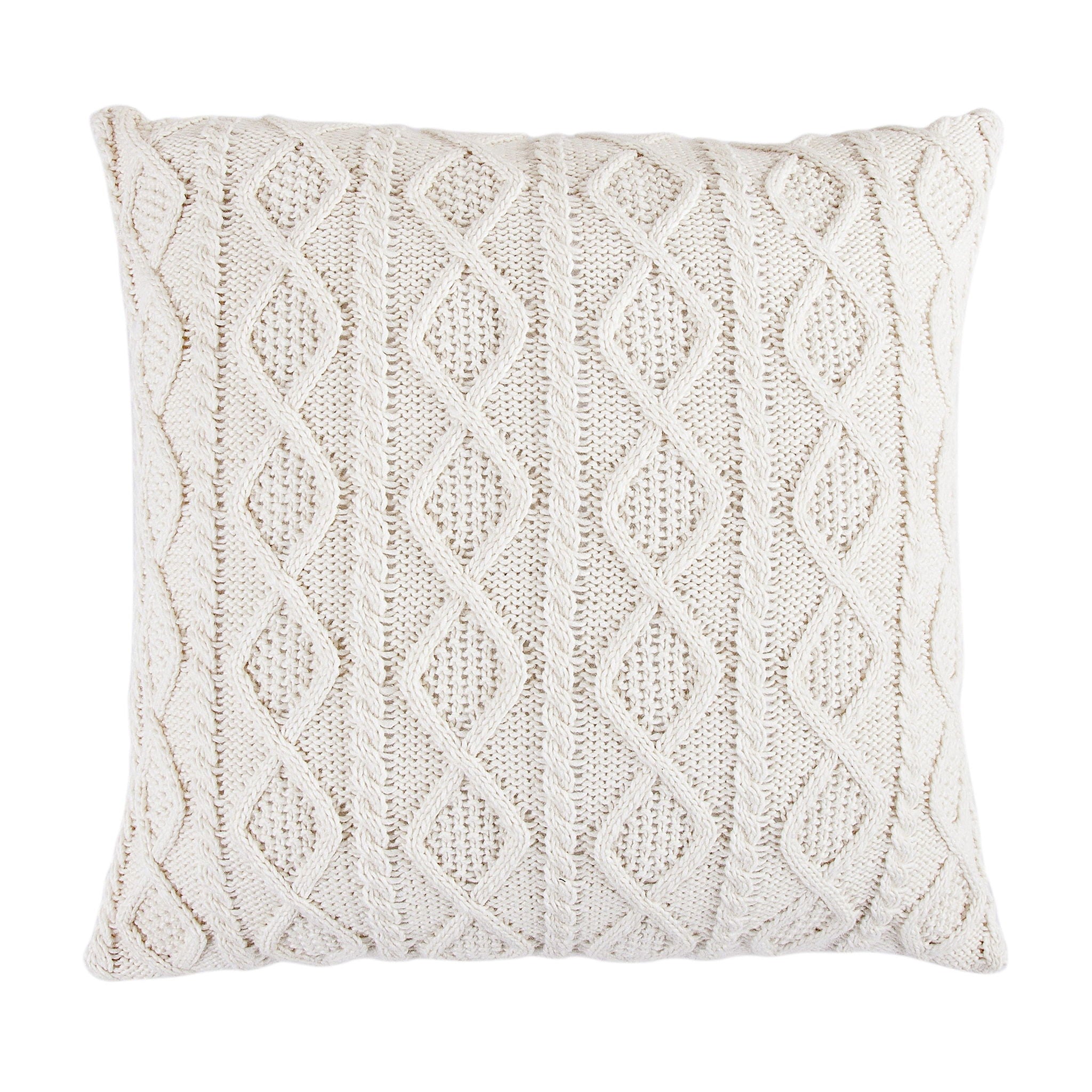 Cable Knit - Soft Diamond Euro Sham - Cream