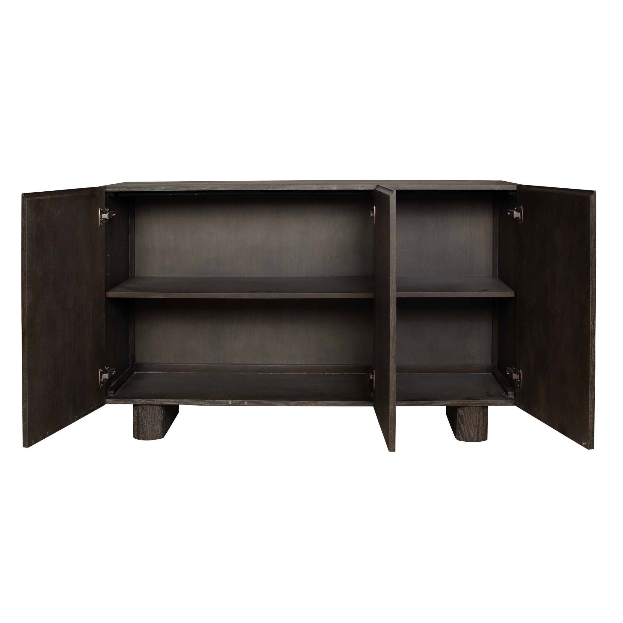 Phineas - 3 Door Modern Cabinet - Woodtone