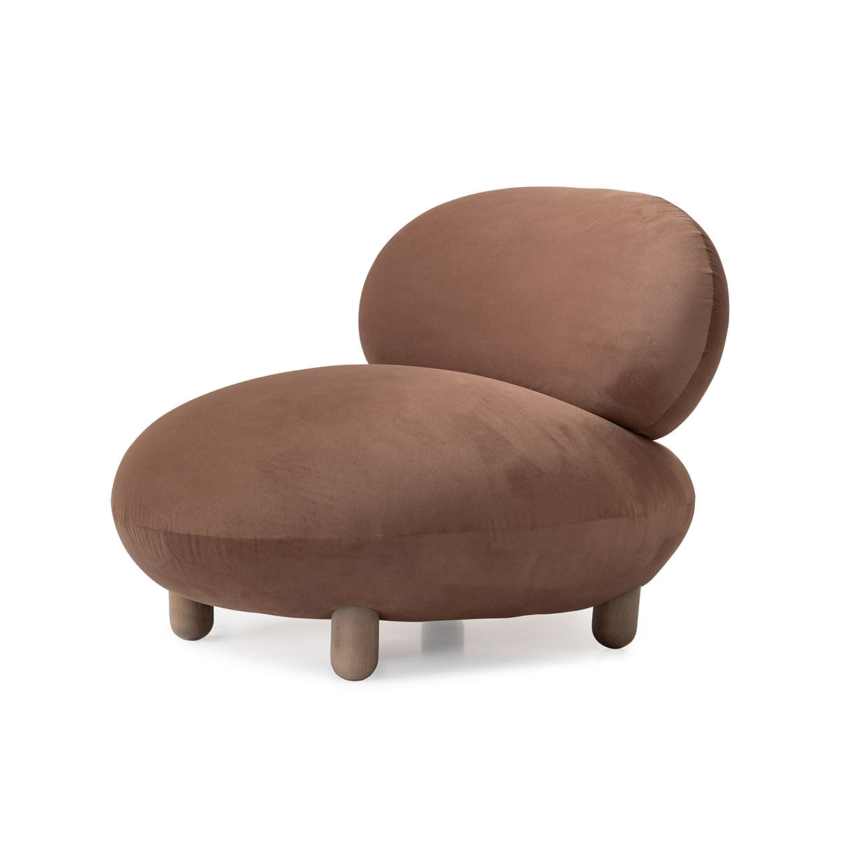 Michael Amini Bristol Point Accent Chair Saddle Brown — detail or alternate view