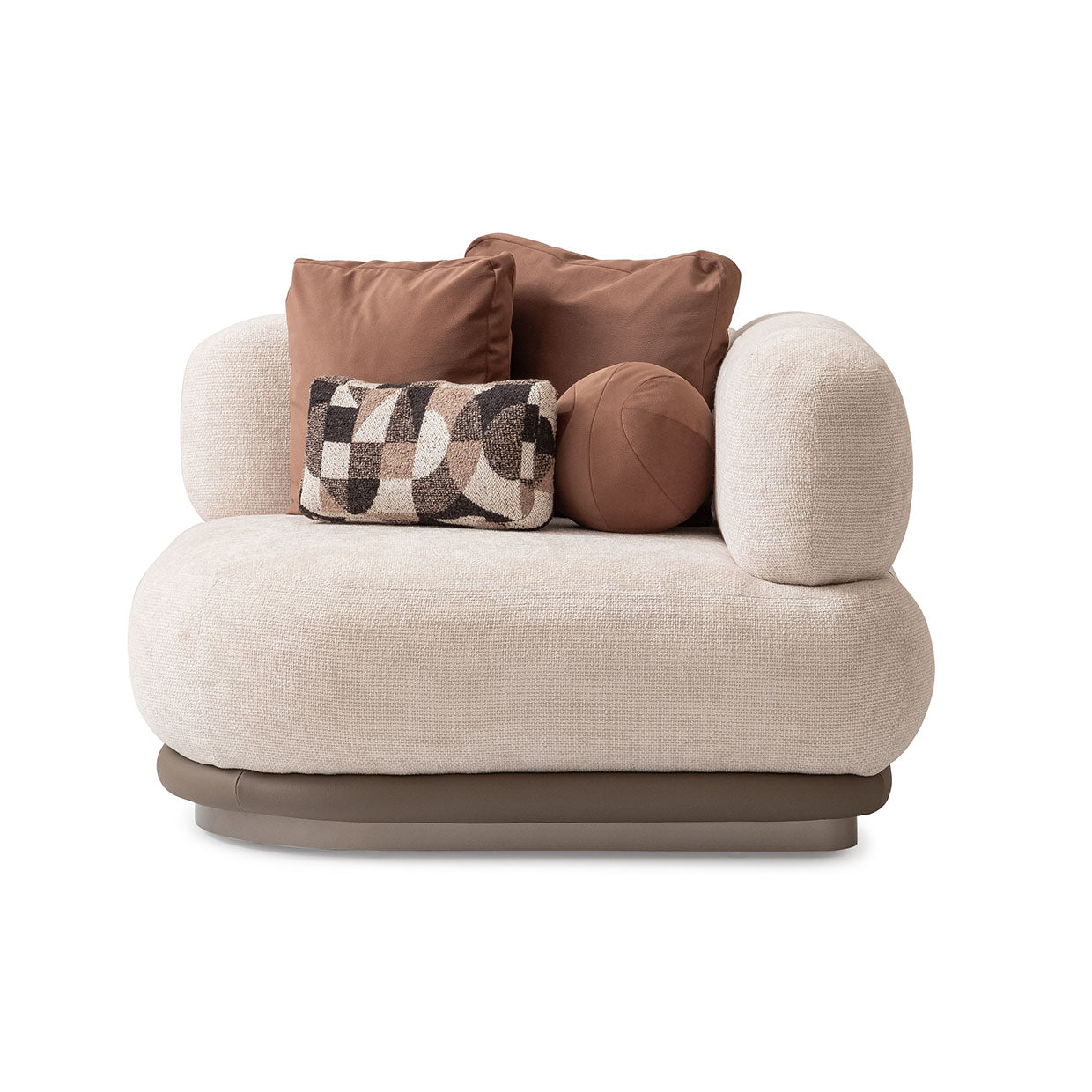 Michael Amini Bristol Point Corner Unit Saddle Brown — detail or alternate view