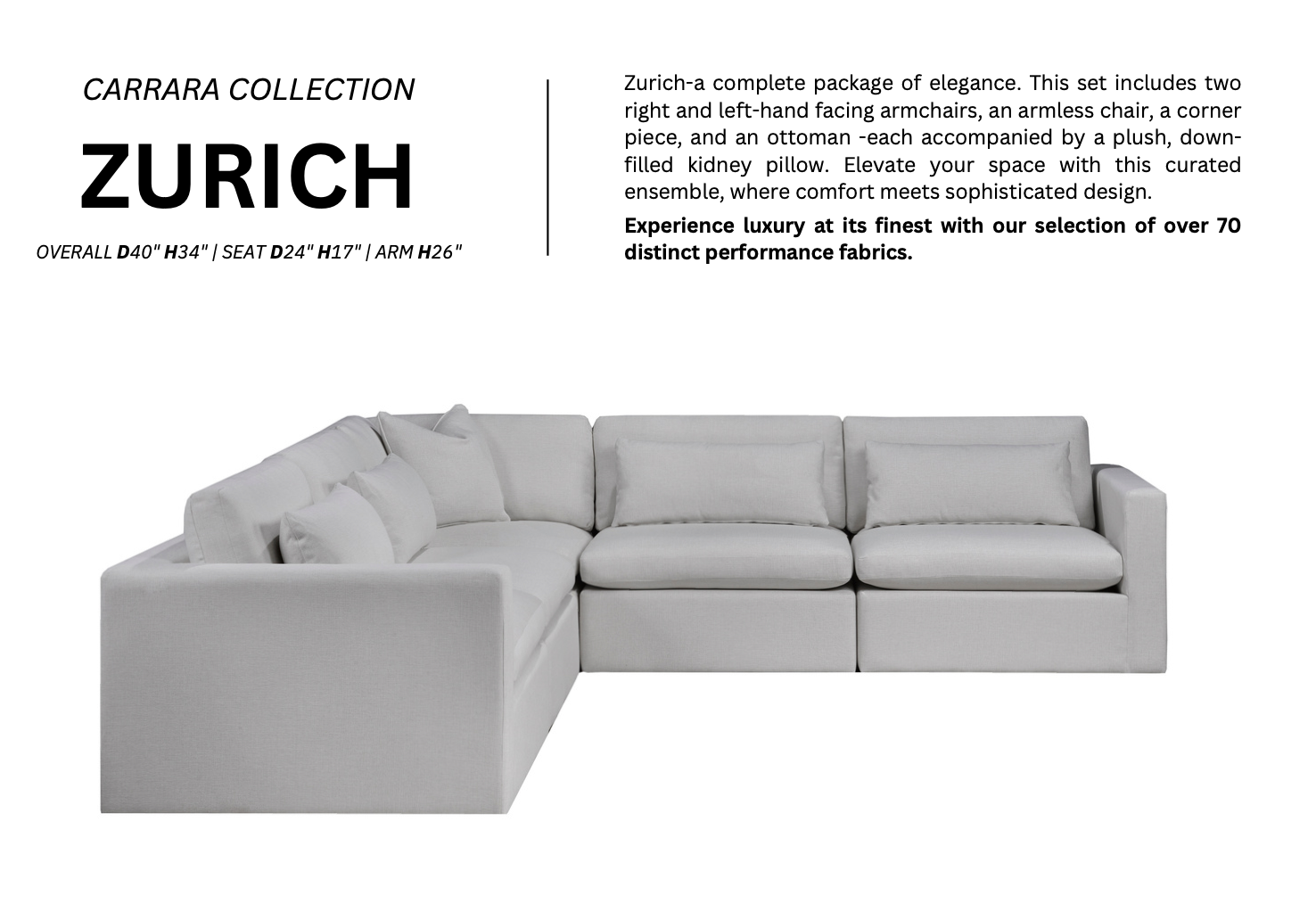 Zurich Sectional - Customizable