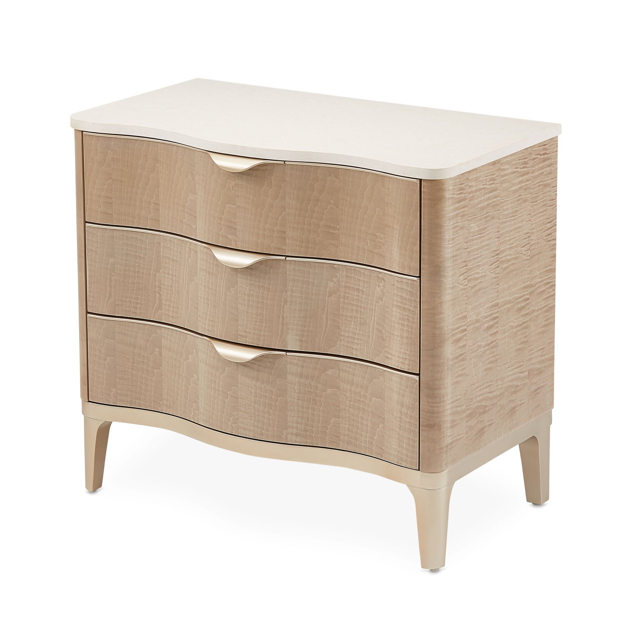 Malibu Crest - 3-Drawer Nightstand - Blush