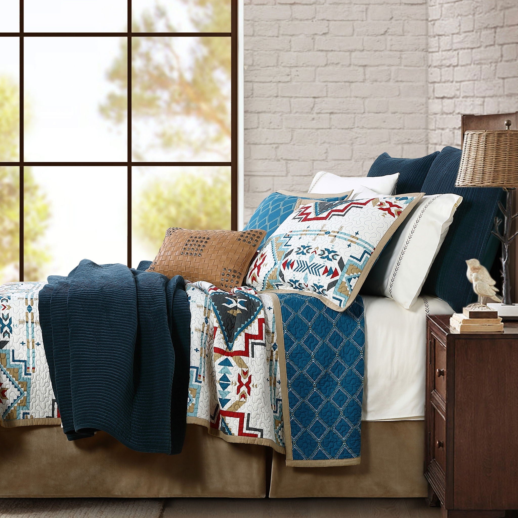 Spirit Valley - Twin Quilt Set (Set of 2) - Teal