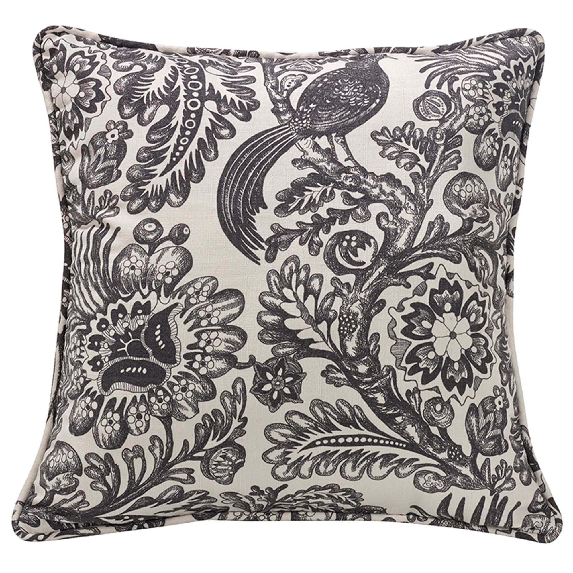 Augusta Toile - Euro Sham - Black / White