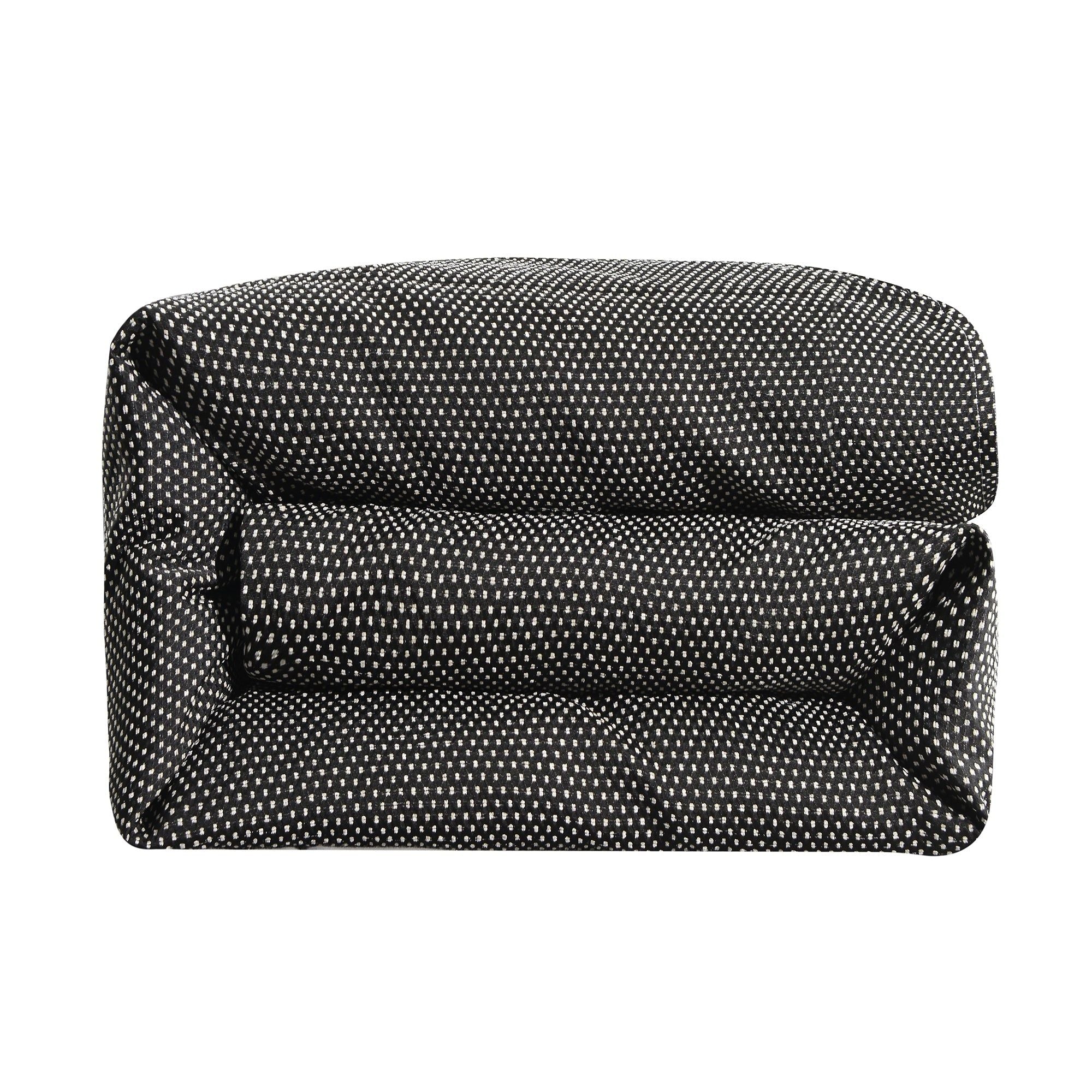 Blackberry - Queen Polka Dots Duvet Cover - Black / White