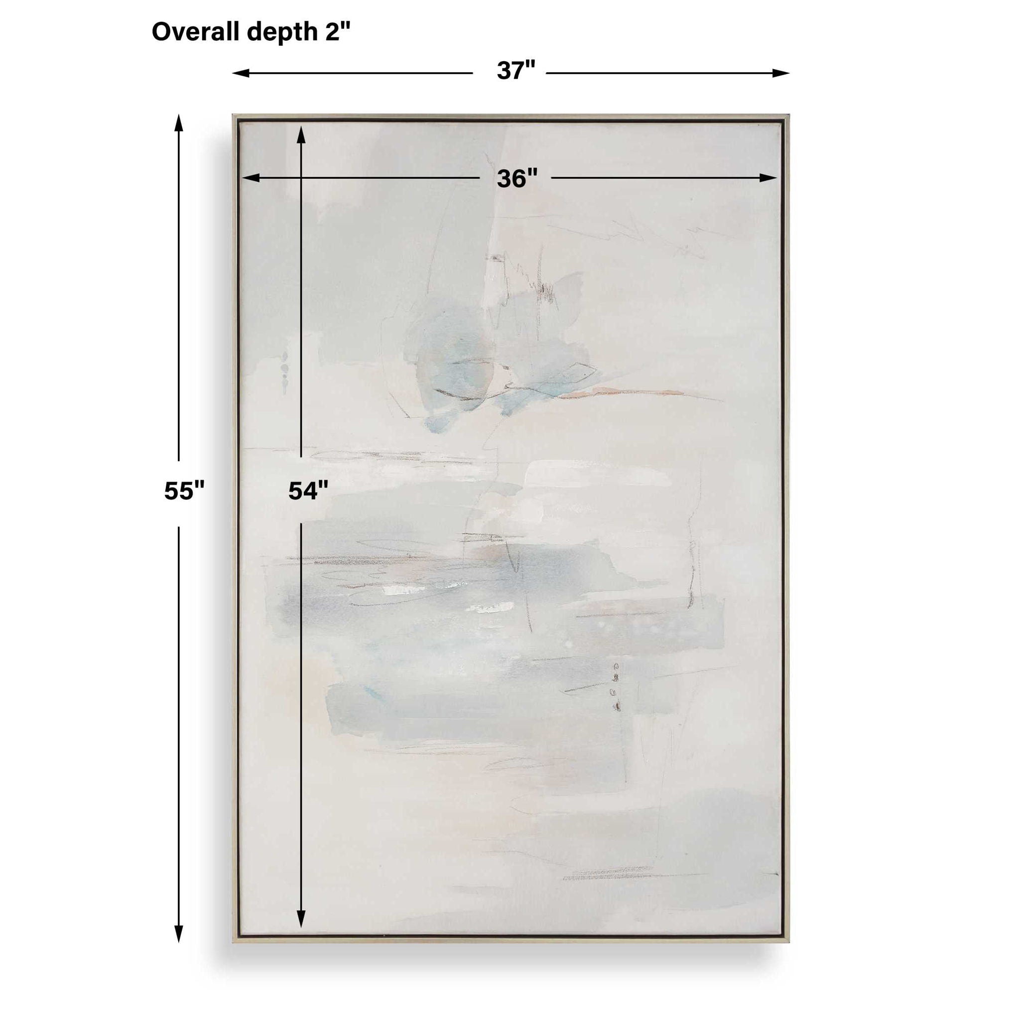 One And Only - Hand Painted Abstract Art - Blue / Brown / Gray / White