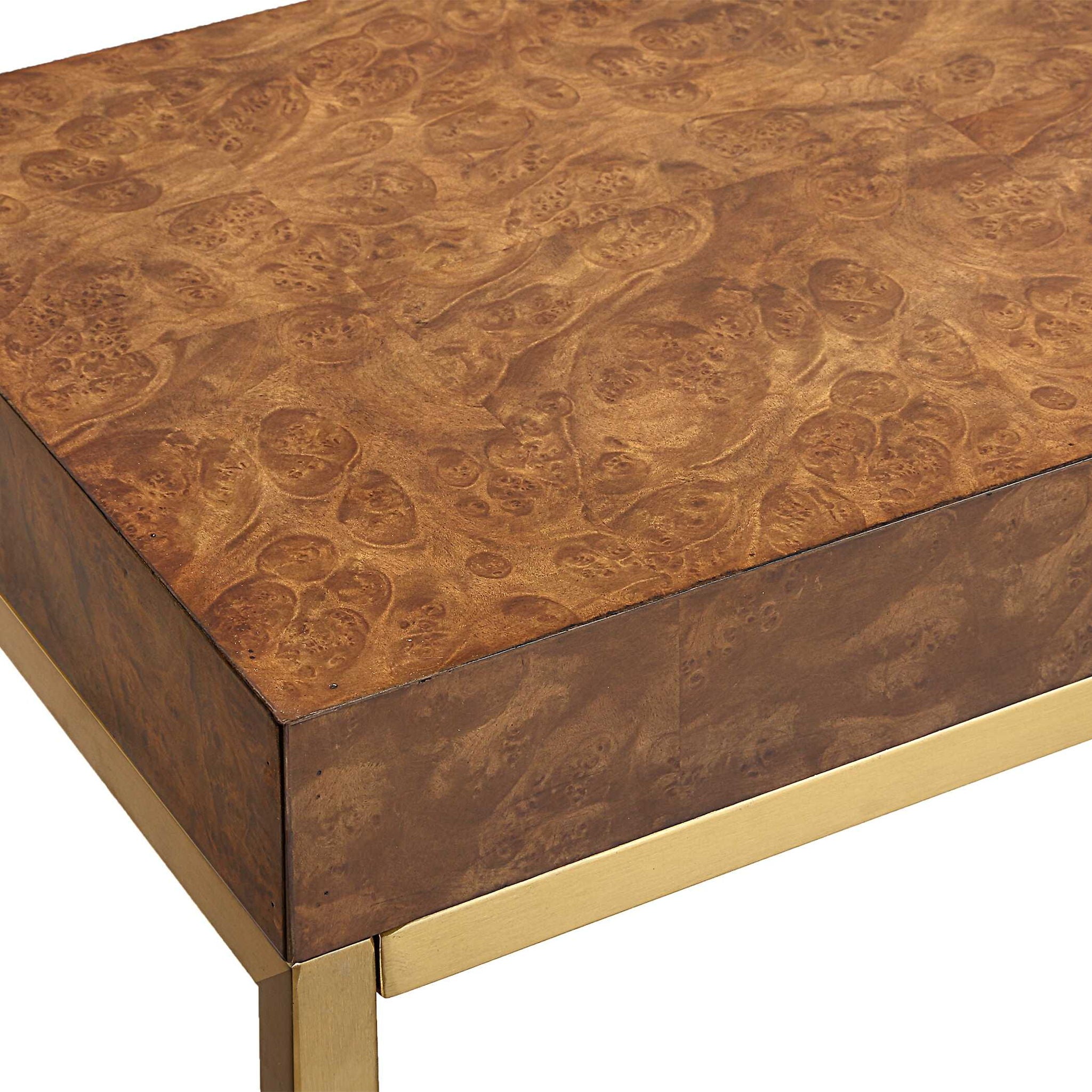 Moran - Burl Console Table - Light Brown