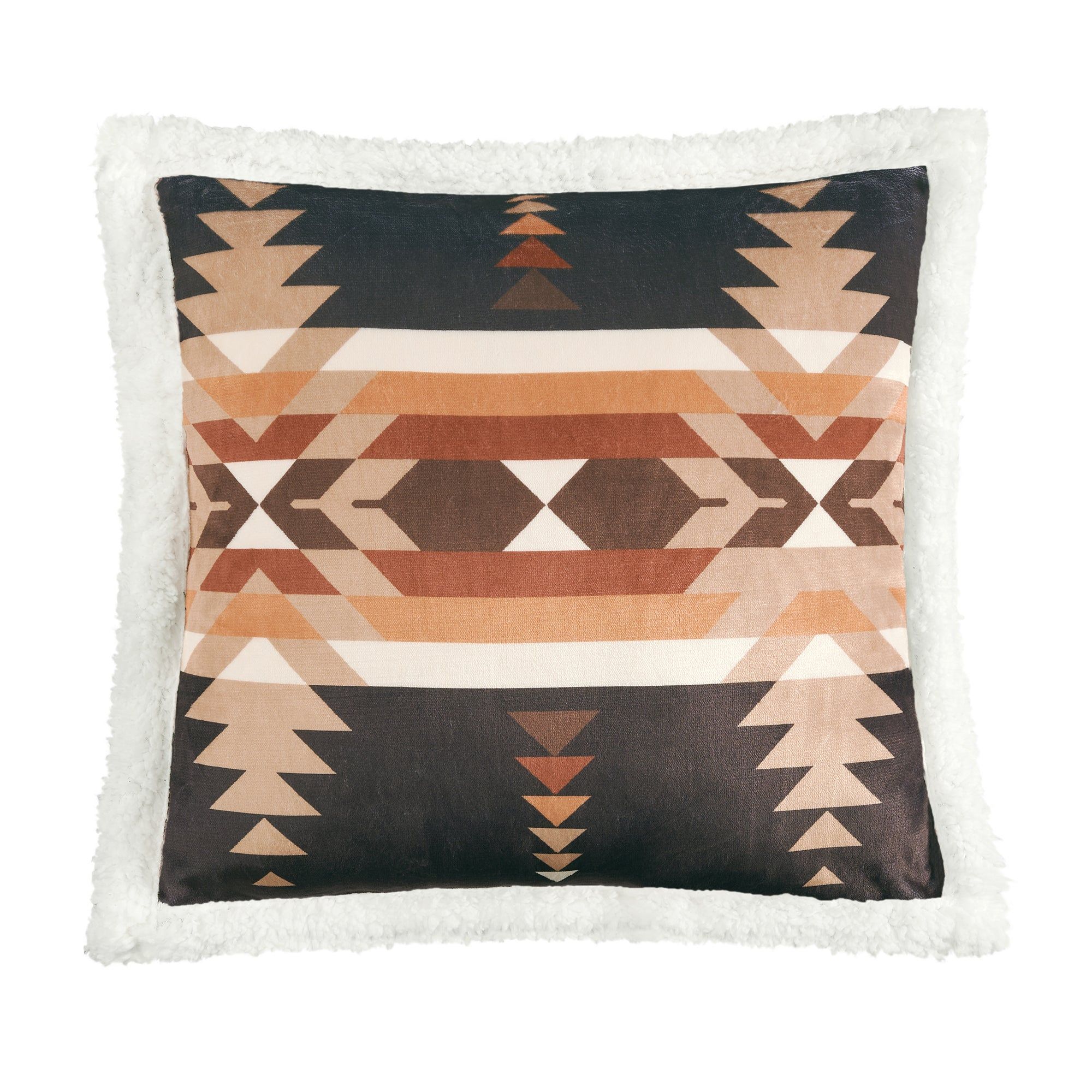 Campfire - Yosemite Campfire Sherpa Pillow 6 Per Carton - Black