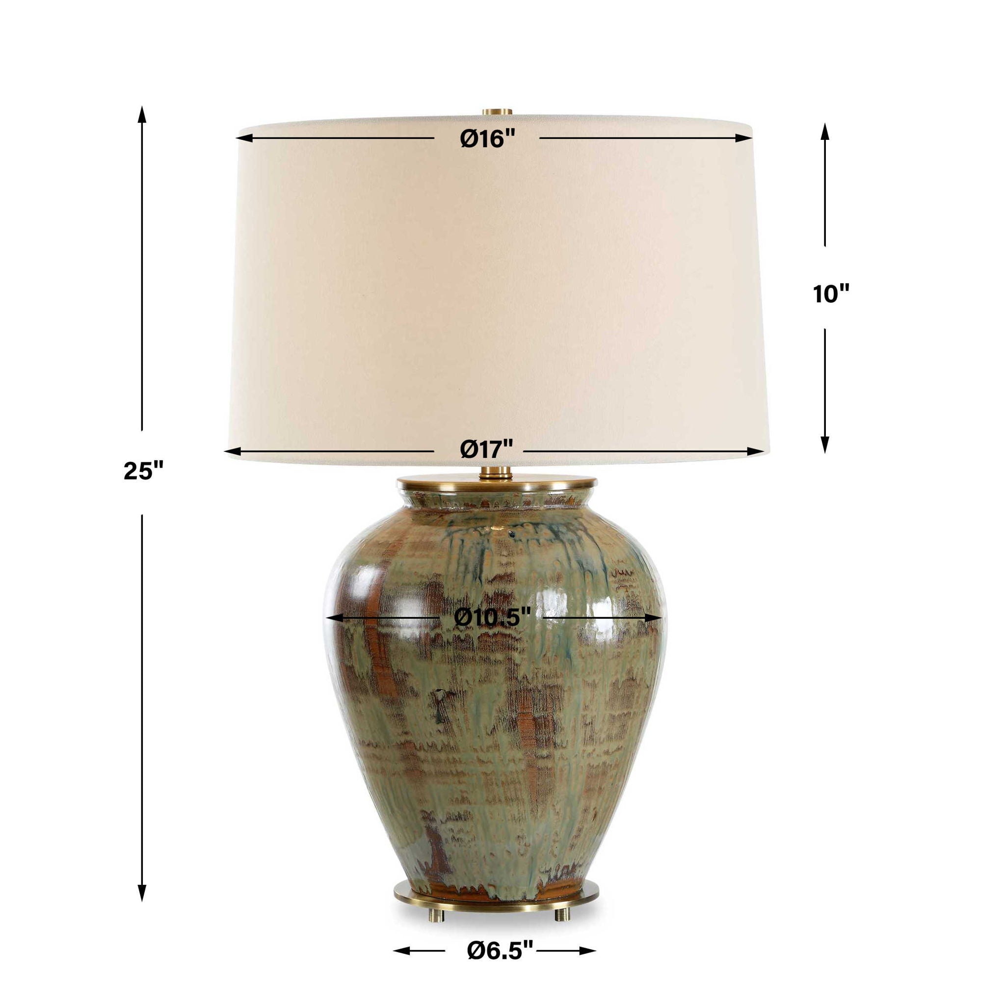 Olisa - Table Lamp - Brown Green