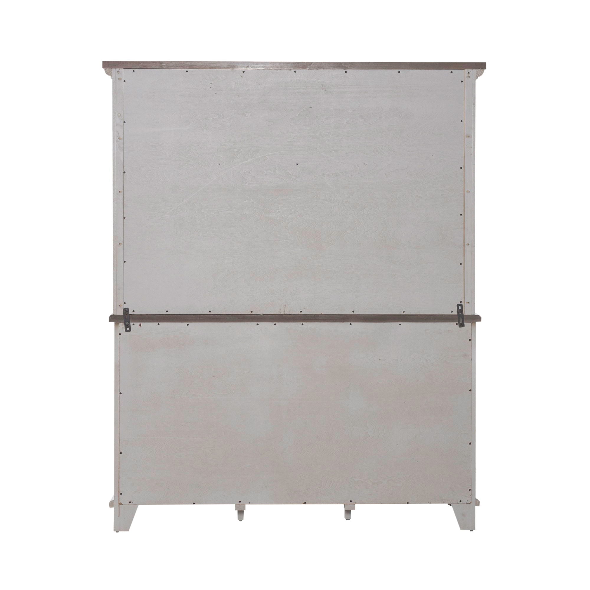 River Place - Server & Hutch - Riverstone White & Tobacco