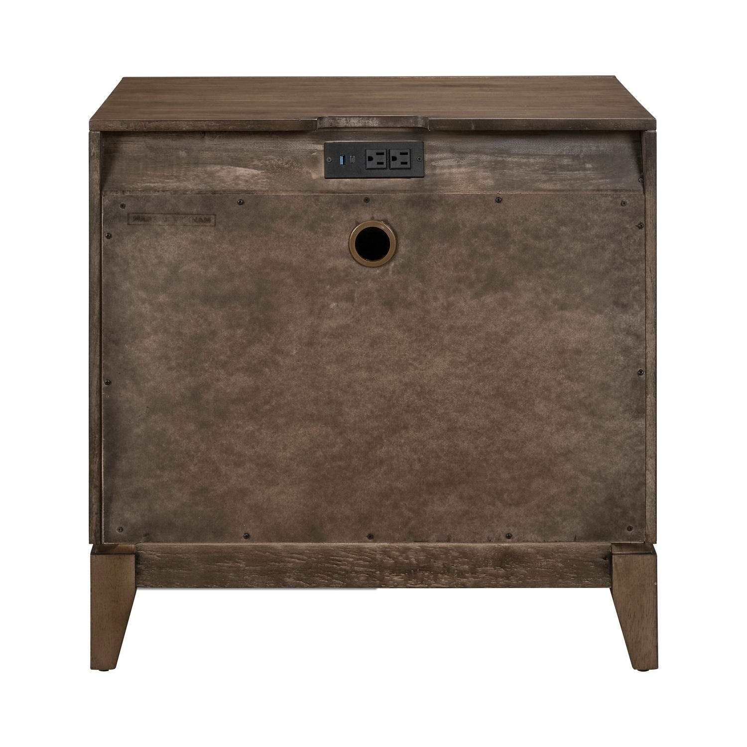 Shaker Lakes - Nightstand With Charging Station - Harvest Brown