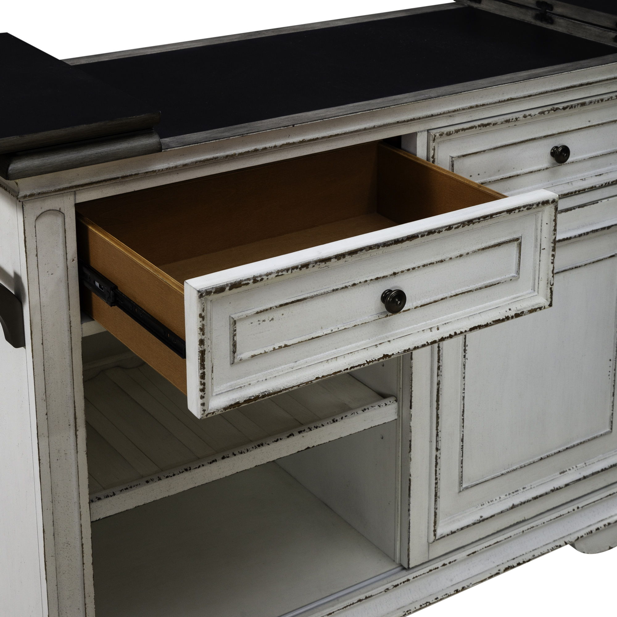 Magnolia Manor - Bar Cart - Antique White