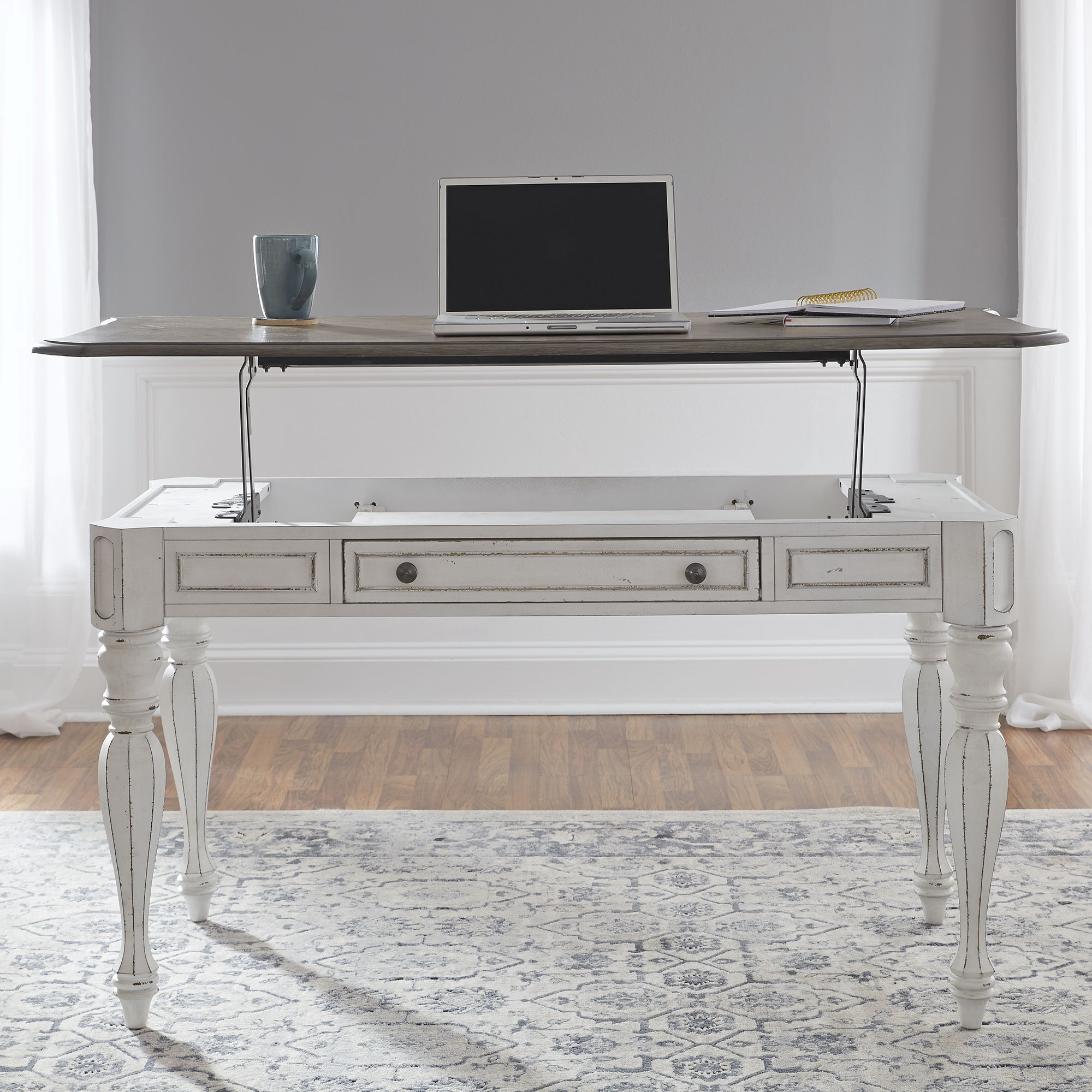 Magnolia Manor - Lift Top Writing Desk - Antique White