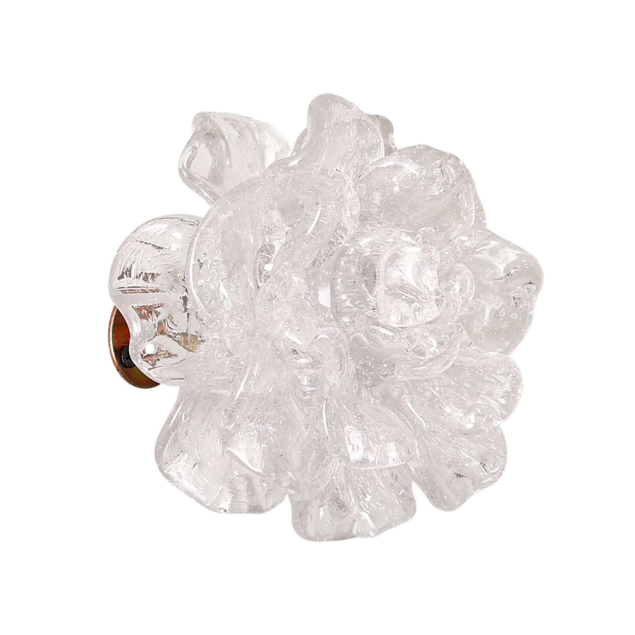 Clear Glass Flower Wall Art