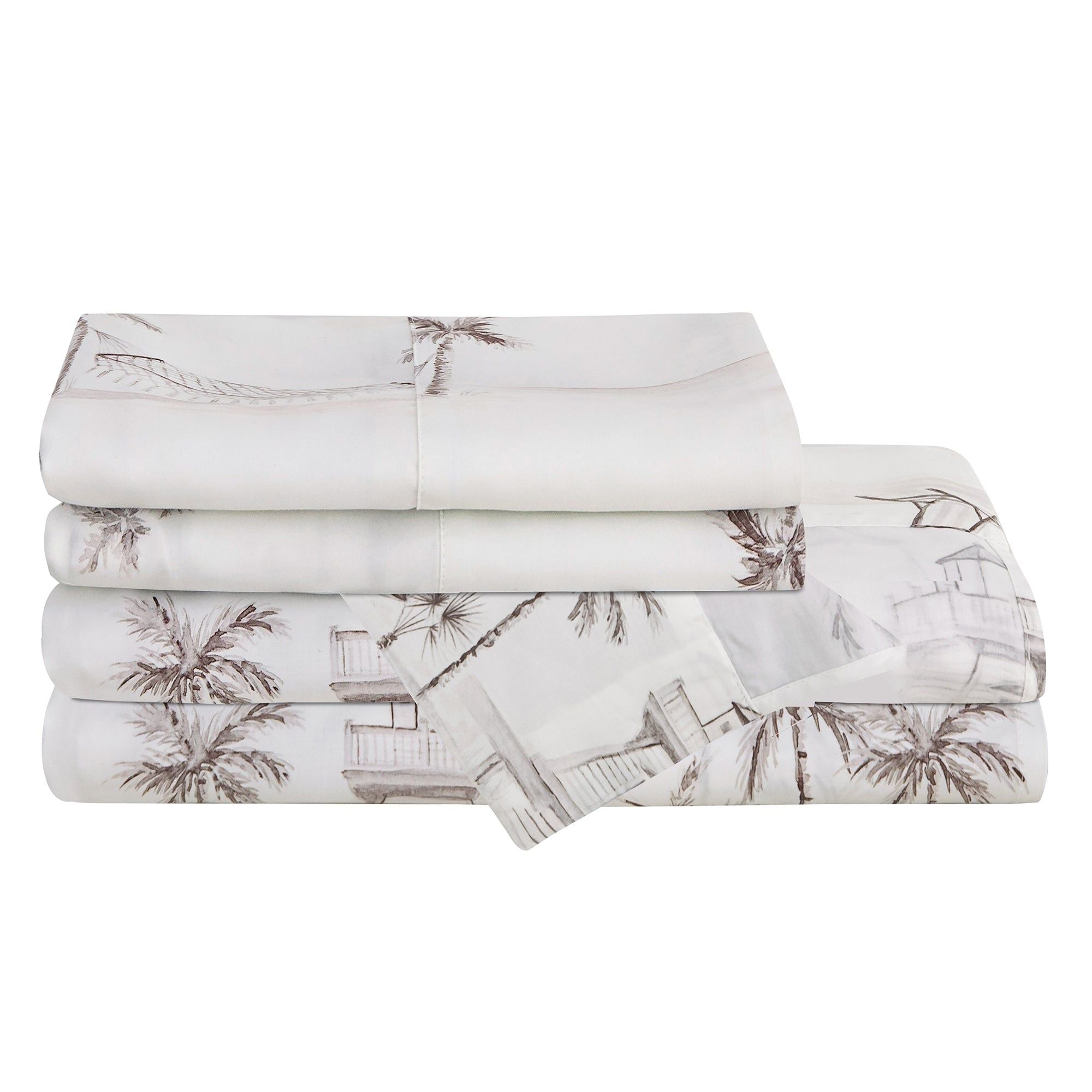 Lyocell - King Seaside Eucalyptus Sheet Set (Set of 4) - Taupe