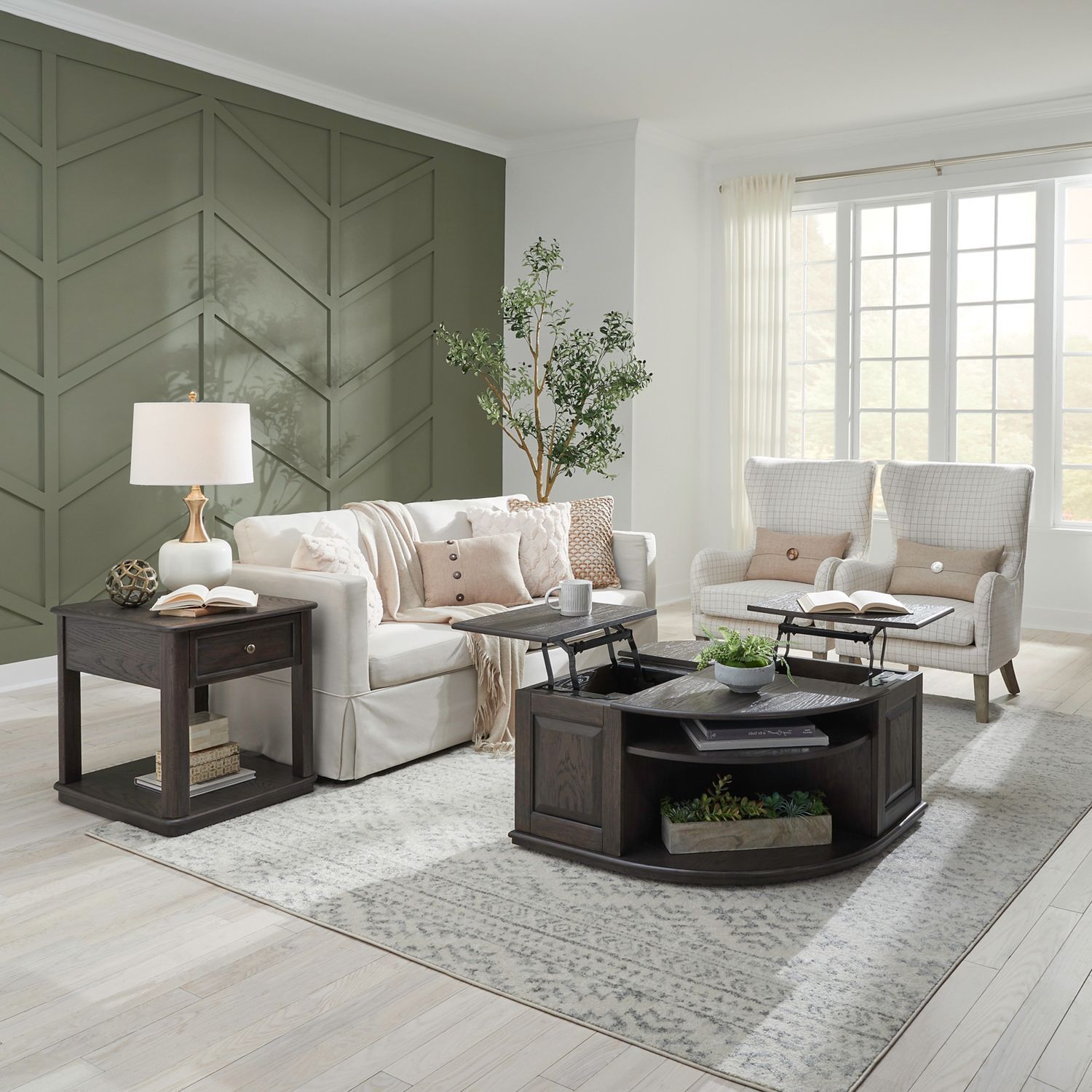 Wallace - 3 Piece Set - Aged Oak