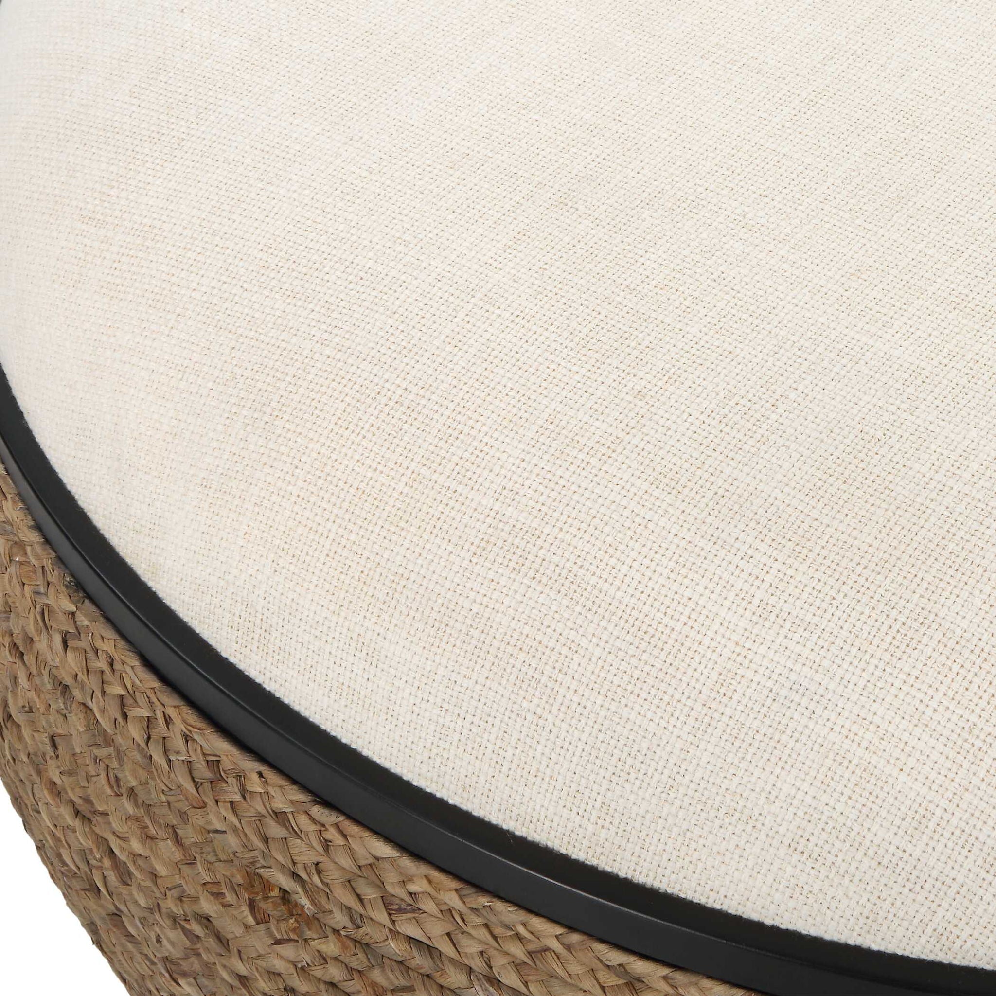 Island - Straw Storage Ottoman / Coffee Table
