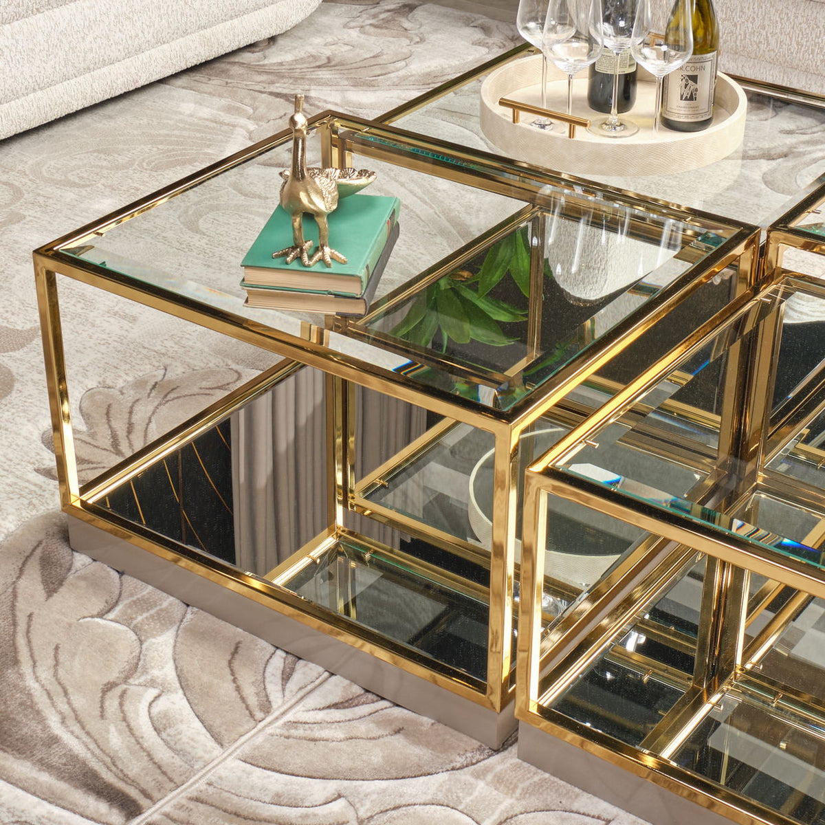 Savannah Breeze - Tall Cocktail Table - Bright Gold
