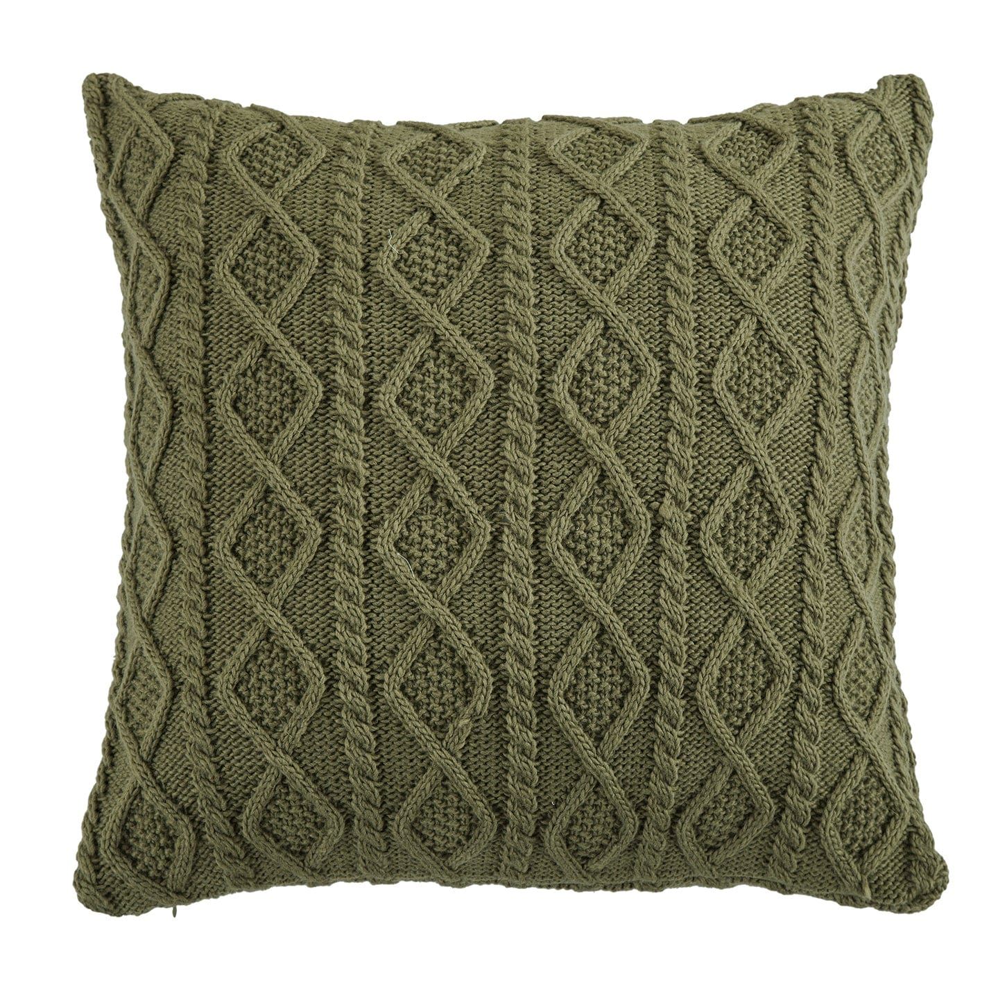 Cable Knit - Soft Diamond Euro Sham - Sage Green
