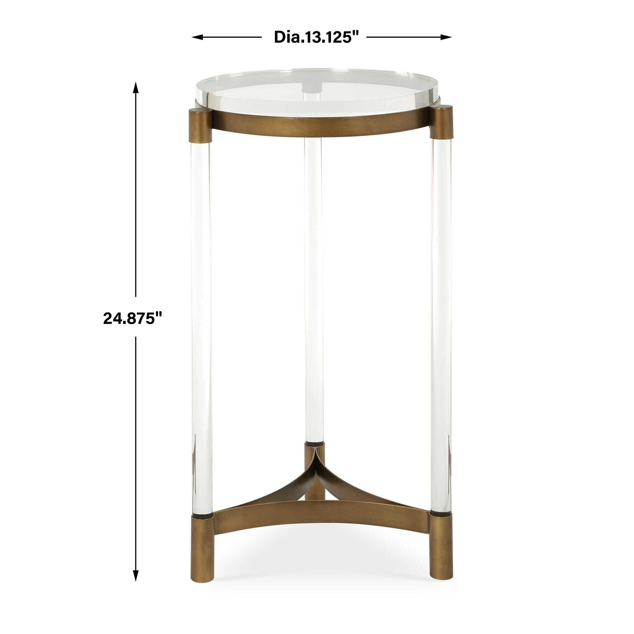 Pereira - Round Acrylic Accent Table - Bronze