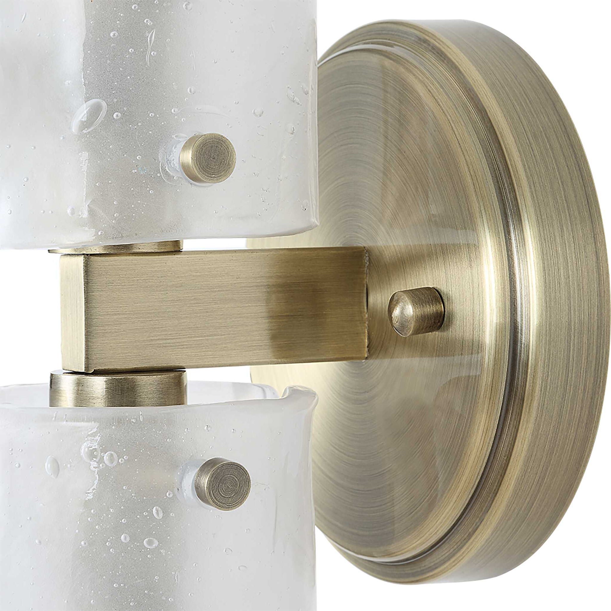 Mistie - 2 Light Glass Sconce - Bronze