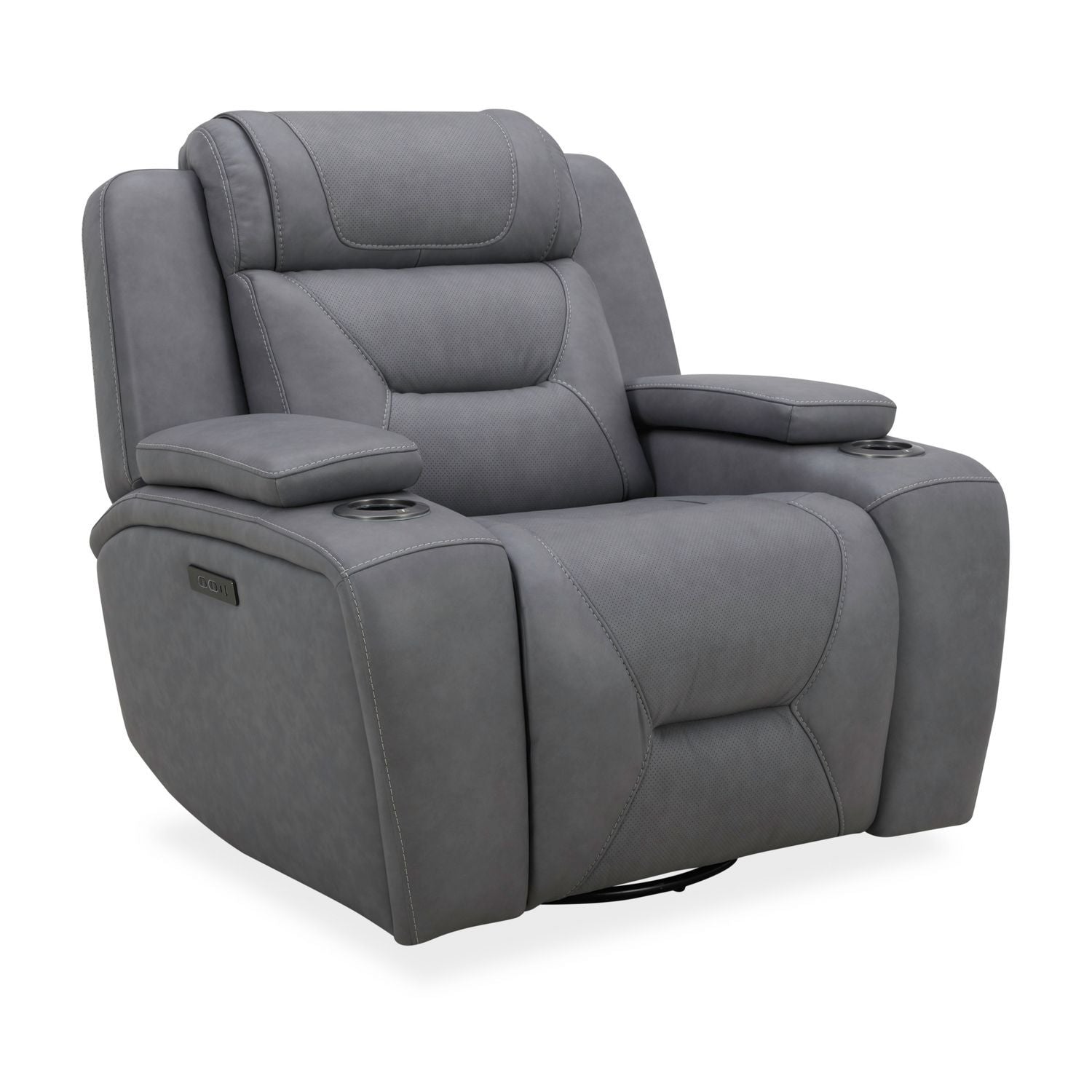 Chapman - Swivel Glider Recliner P2 - Aline Blue Gray