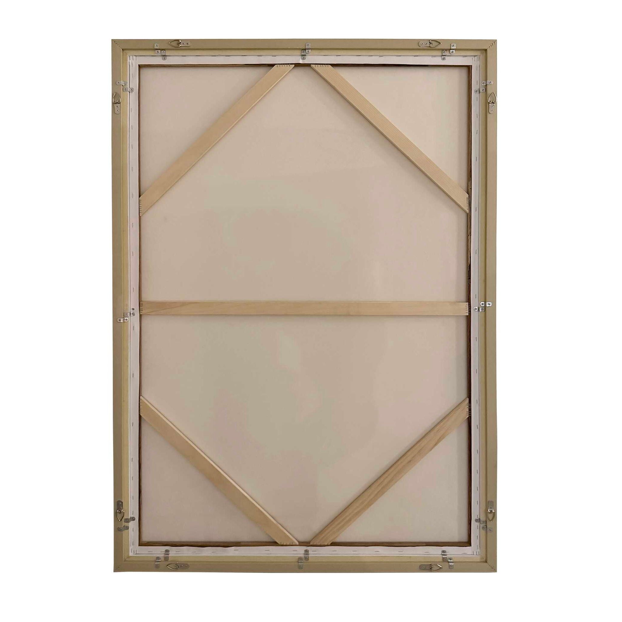 Bluster - Framed Abstract Canvas - Blue / Brown / Gray / Orange / Purple / White / Yellow