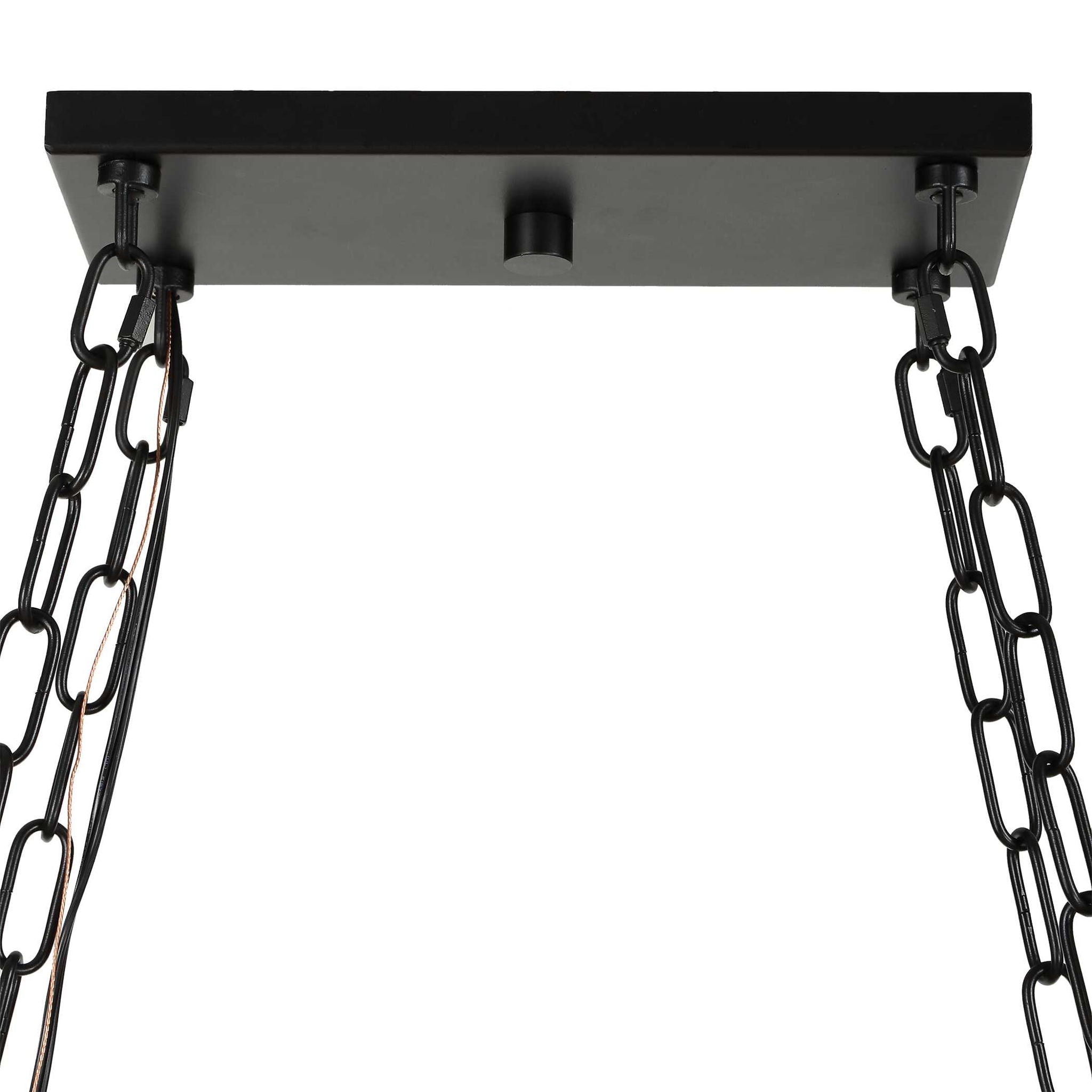 Edgecomb - 10 Light Indoor-Outdoor Chandelier - Black / Gray