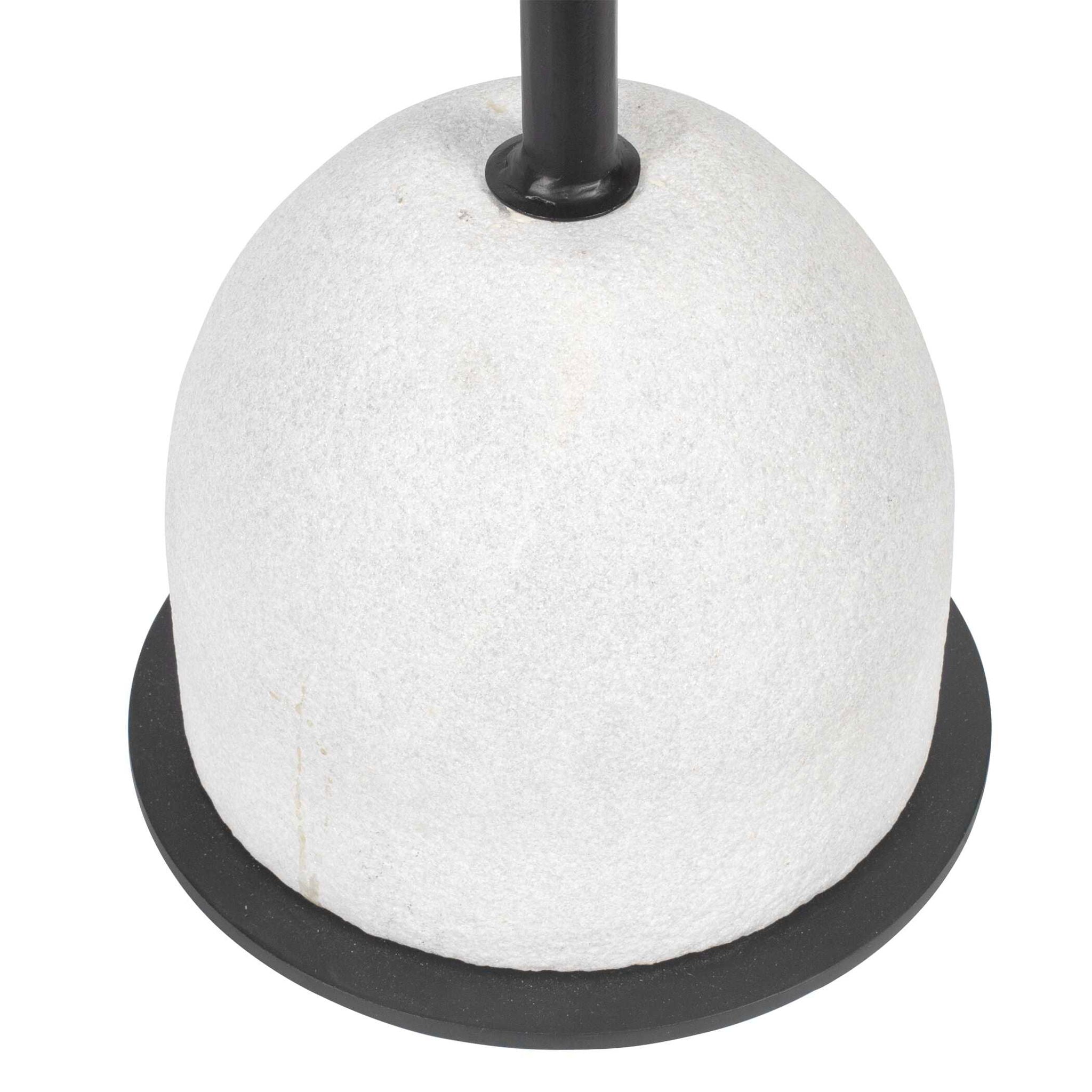Morro - Marble Side Table - White / Black