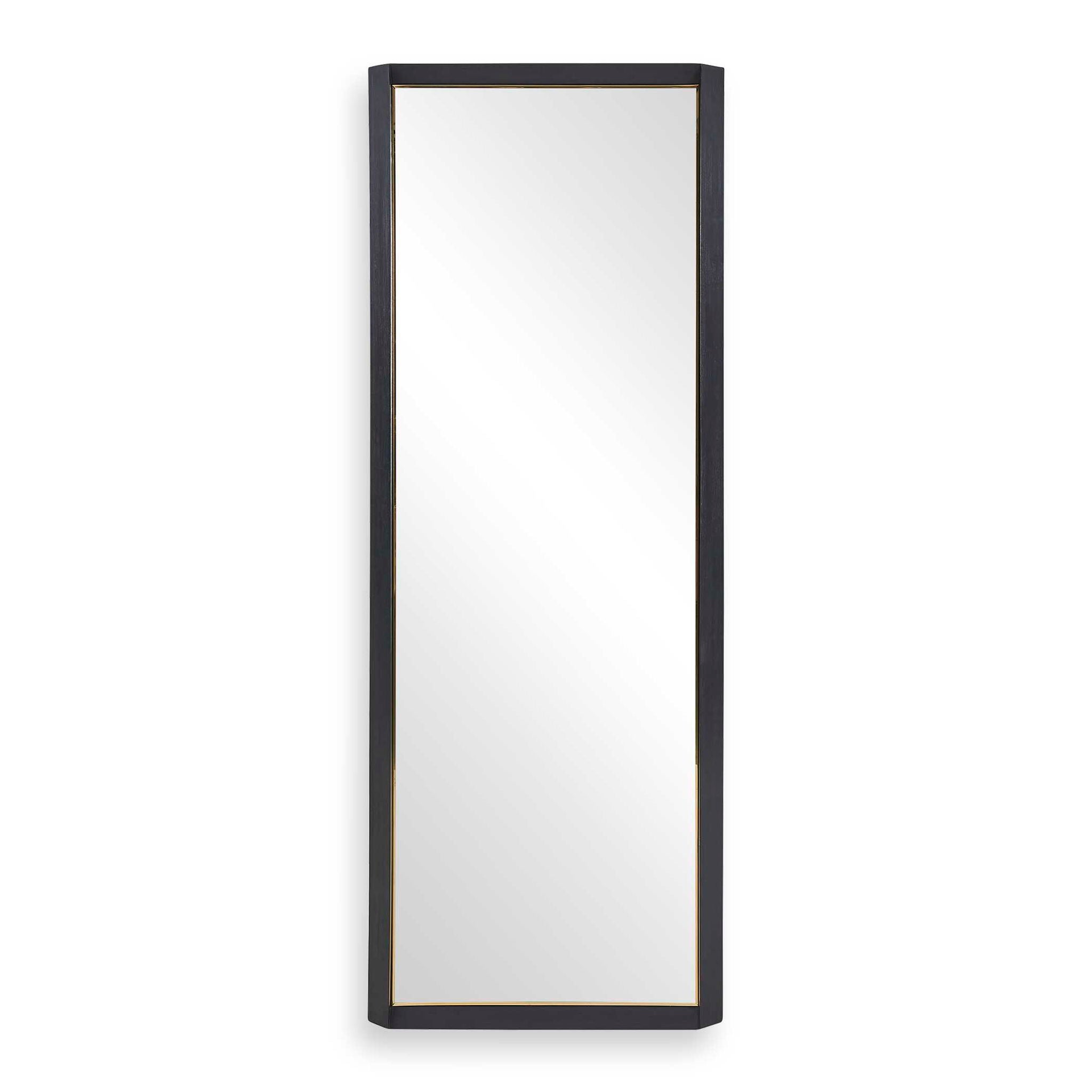 Stenton - Tall Wooden Mirror - Black