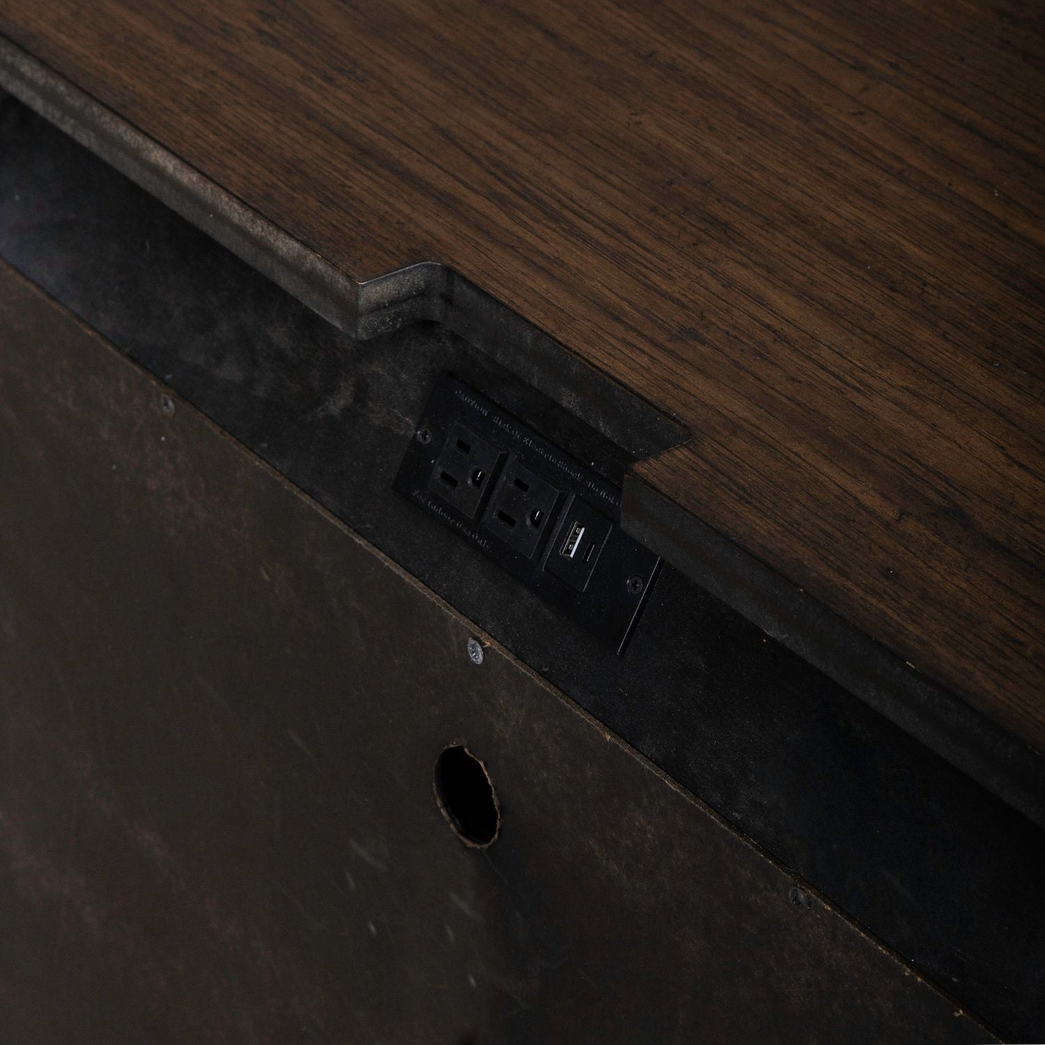 Providence Park - Nightstand With Charging Station - Chateau Brown